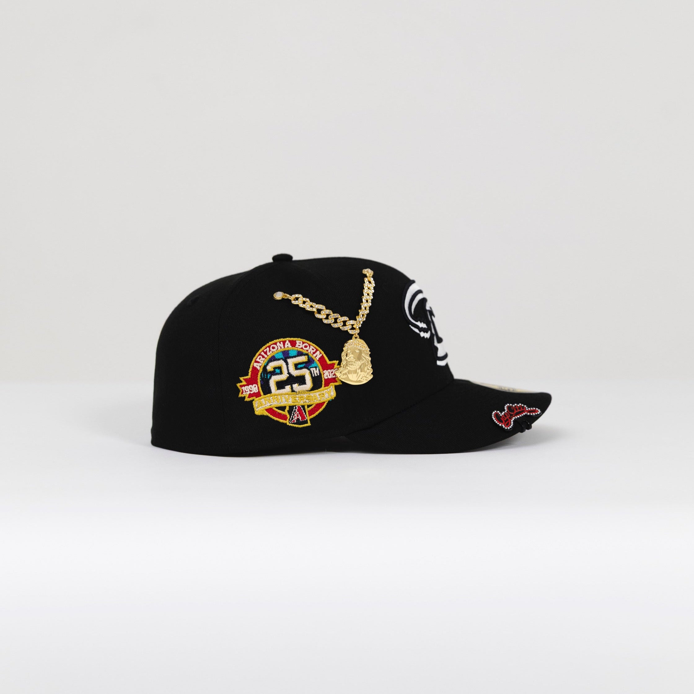 NEW ERA EXCLUSIVE 59FIFTY BLACK ARIZONA DIAMONDBACKS W/ 25TH ANNIVERSARY SIDE PATCH