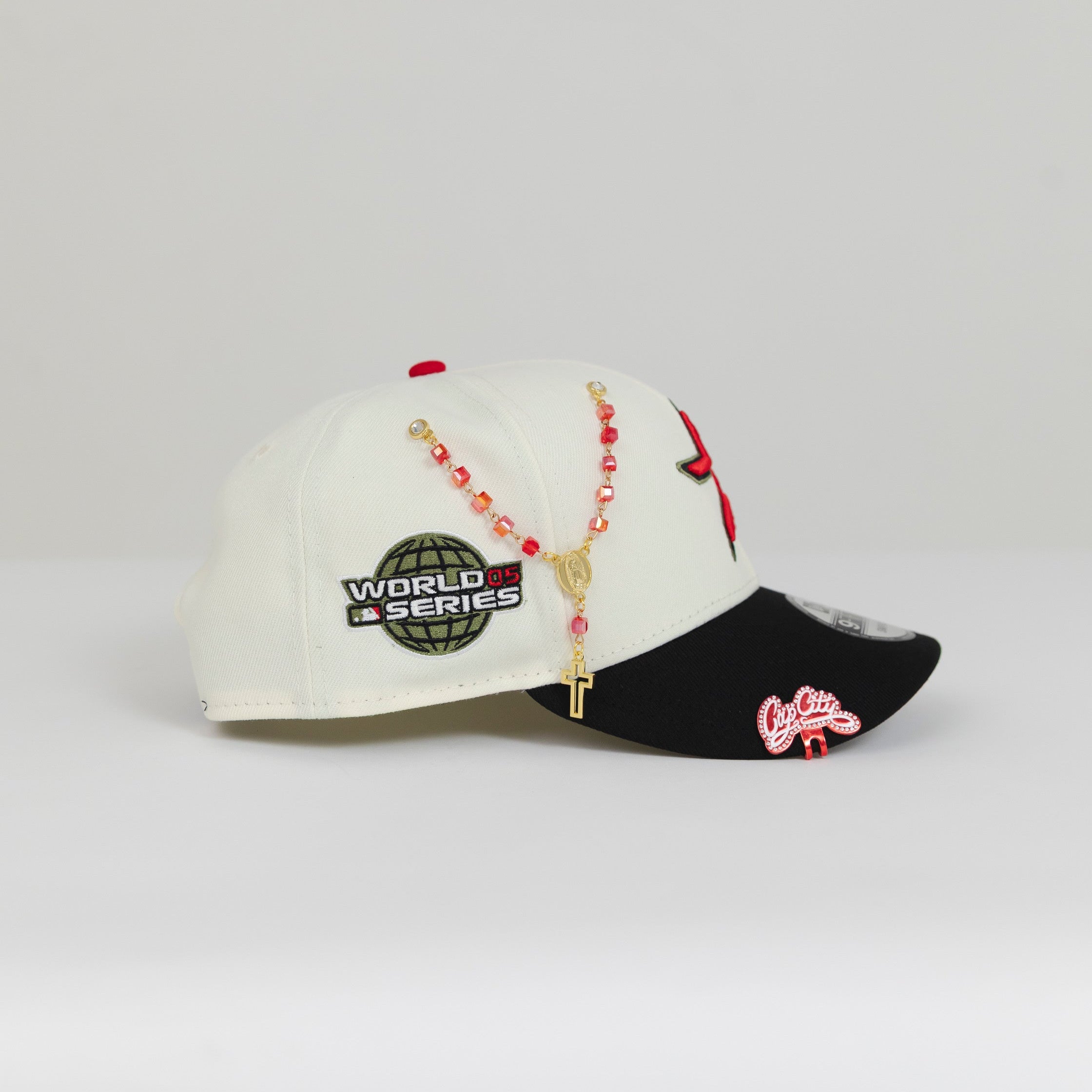 NEW ERA EXCLUSIVE 9FIFTY CHROME/ BLACK HOUSTON ASTROS SNAPBACK W/ 2005 WORLD SERIES SIDE PATCH