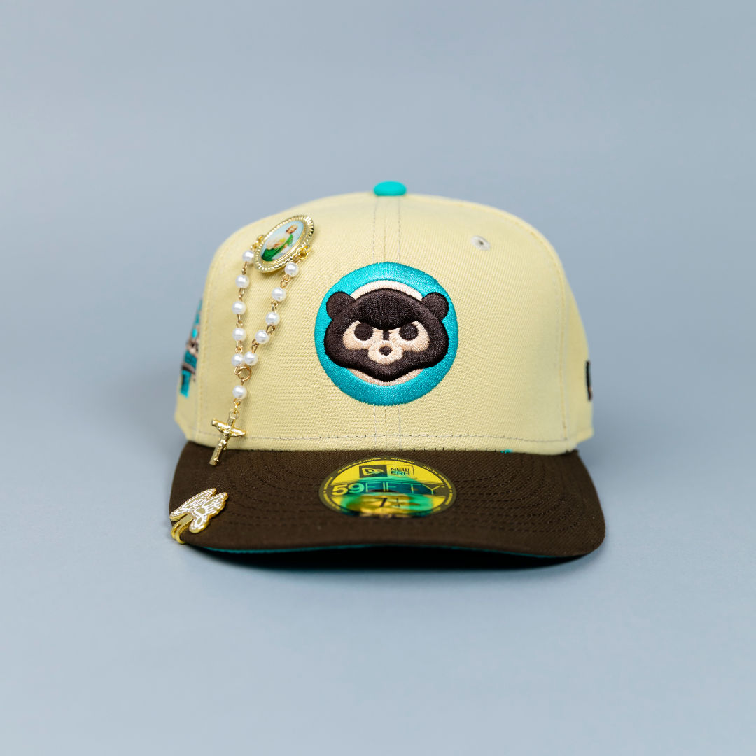 59FIFTY EXCLUSIVO DE NEW ERA CROMADO BLANCO/MARINO CHICAGO CUBS CON PARCHE ALL STAR GAME DE 1990