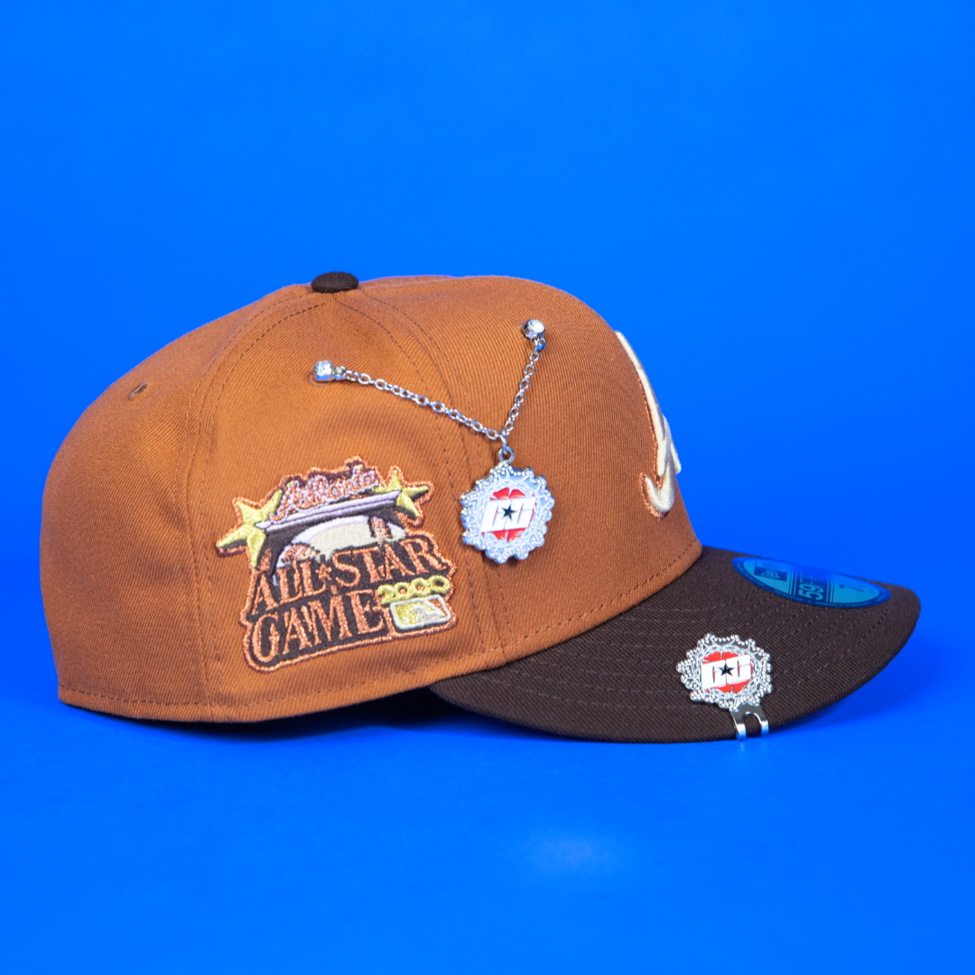 NEW ERA 59FIFTY RUST/ WALNUT ATLANTA BRAVES W/ 2000 ALL STAR GAME SIDE PATCH