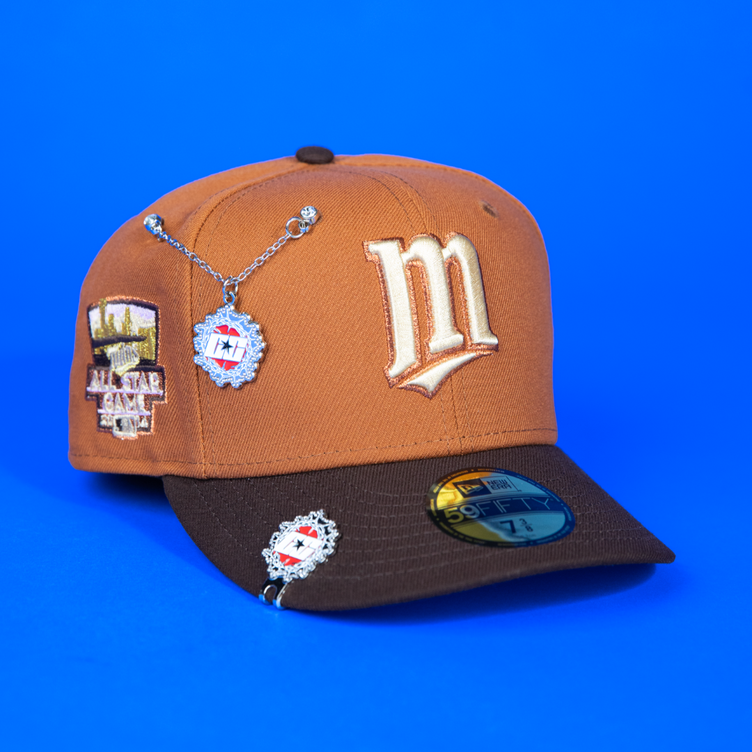 NEW ERA 59FIFTY RUST/ WALNUT MINNESOTA TWINS W/ ALL STAR GAME SIDE PATCH