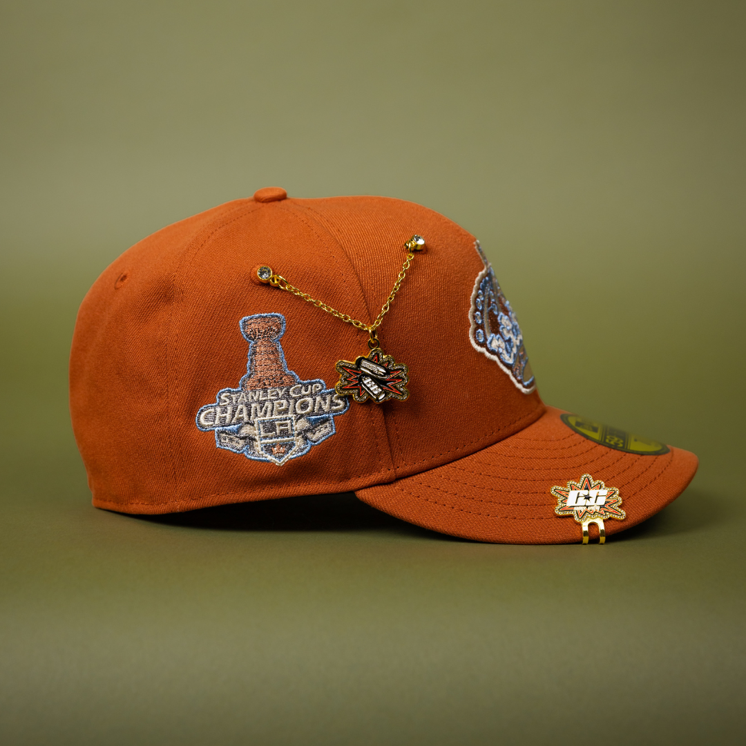 NEW ERA EXCLUSIVE 59FIFTY RUST LOS ANGELES KINGS W/ SIDE PATCH