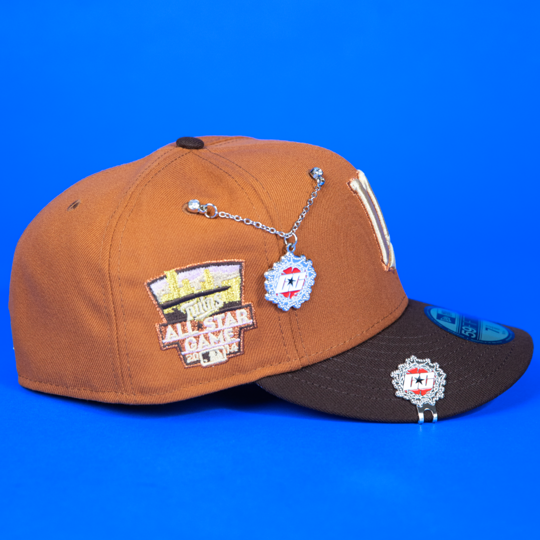 NEW ERA 59FIFTY RUST/ WALNUT MINNESOTA TWINS W/ ALL STAR GAME SIDE PATCH