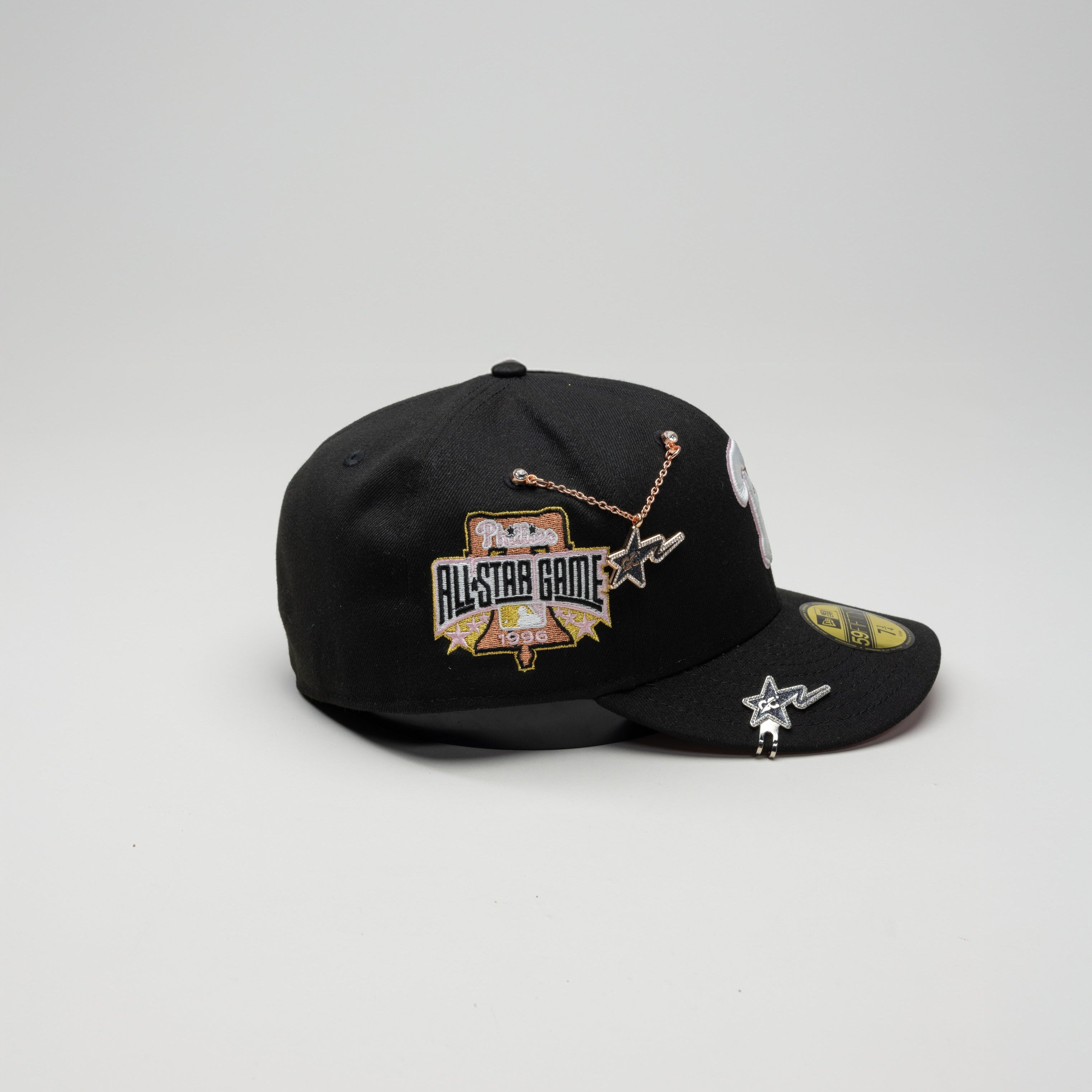 NEW ERA EXCLUSIVE 59FIFTY BLACK PHILADELPHIA PHILLIES W/ 1996 ALL STAR GAME PATCH