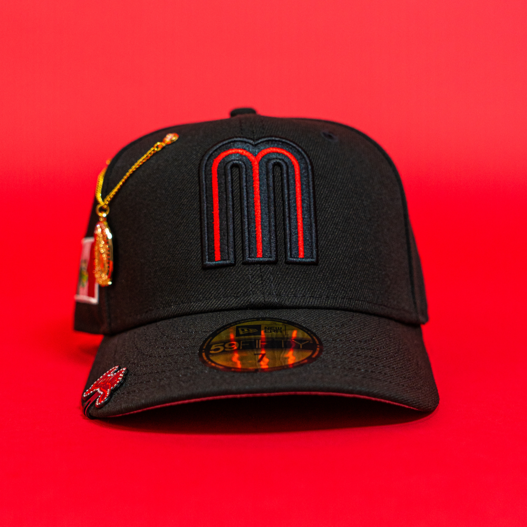 EXCLUSIVO NEW ERA 59FIFTY NAVY CORDUROY/ICY MEXICO DOS TONOS CON PARCHE LATERAL BANDERA DE MÉXICO