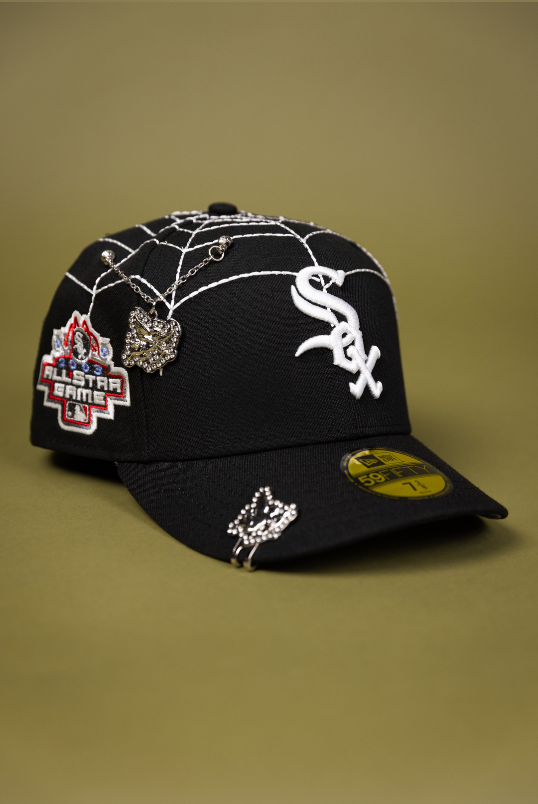 NEW ERA EXCLUSIVE 59FIFTY BLACK CHICAGO WHITE SOX W/ SPIDER WEB + 2003