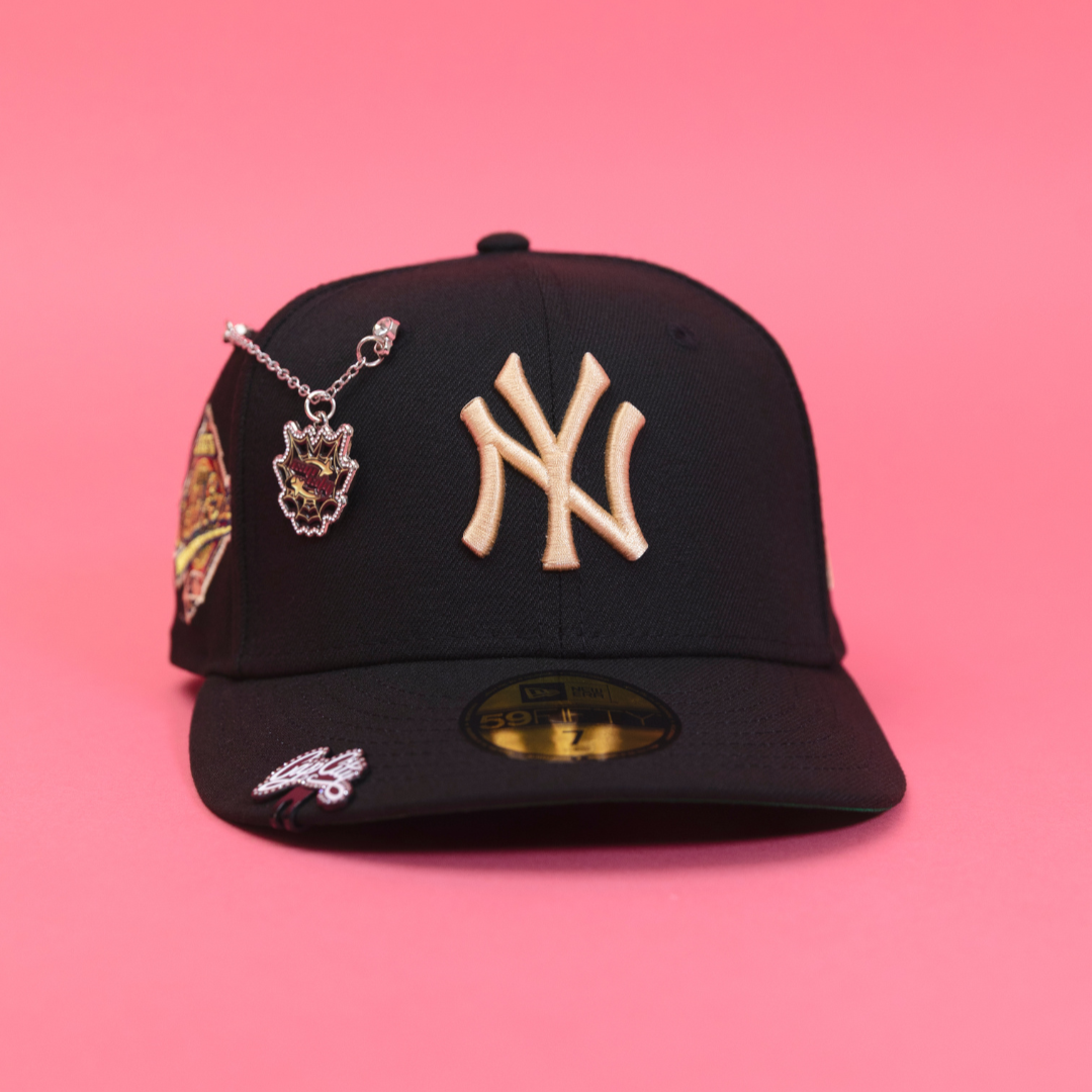 NEW ERA EXCLUSIVE 59FIFTY BLACK NEW YORK YANKEES W/ 1996 WORLD SERIES SIDE PATCH