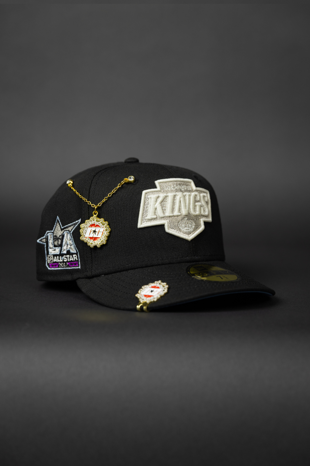 NEW ERA EXCLUSIVE 59FIFTY BLACK LOS ANGELES KINGS W/ ALL STAR GAME SIDE PATCH
