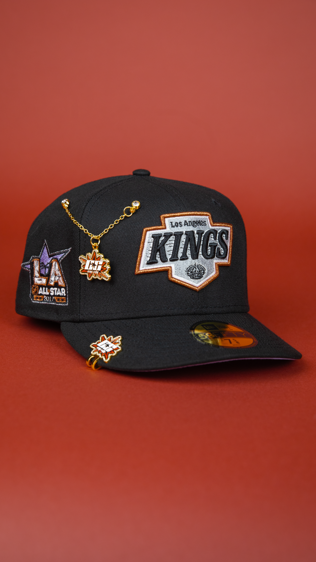 NEW ERA EXCLUSIVE 59FIFTY BLACK LOS ANGELES KINGS W/ ALL STAR GAME SIDE PATCH