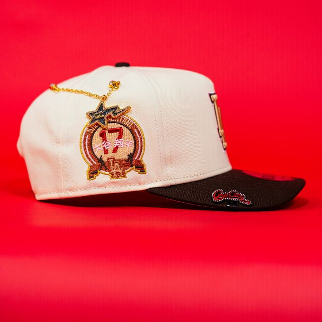 NEW ERA EXCLUSIVE 9FIFTY A-FRAME CHROME/ BROWN LOS ANGELES DODGERS W/ "SHOHEI OHTANI" CLUB SIDE PATCH