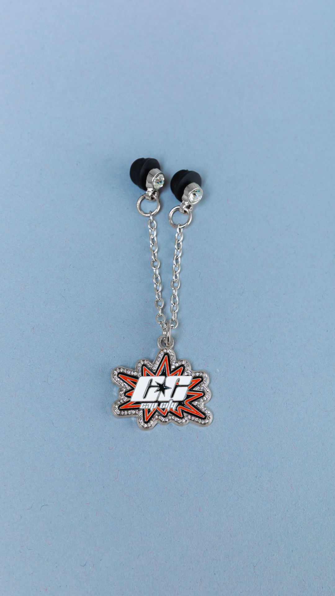 *NEW SILVER "CAP CITY" EXPLOSION CHAIN W/ RHINESTONES VERY LIMITED