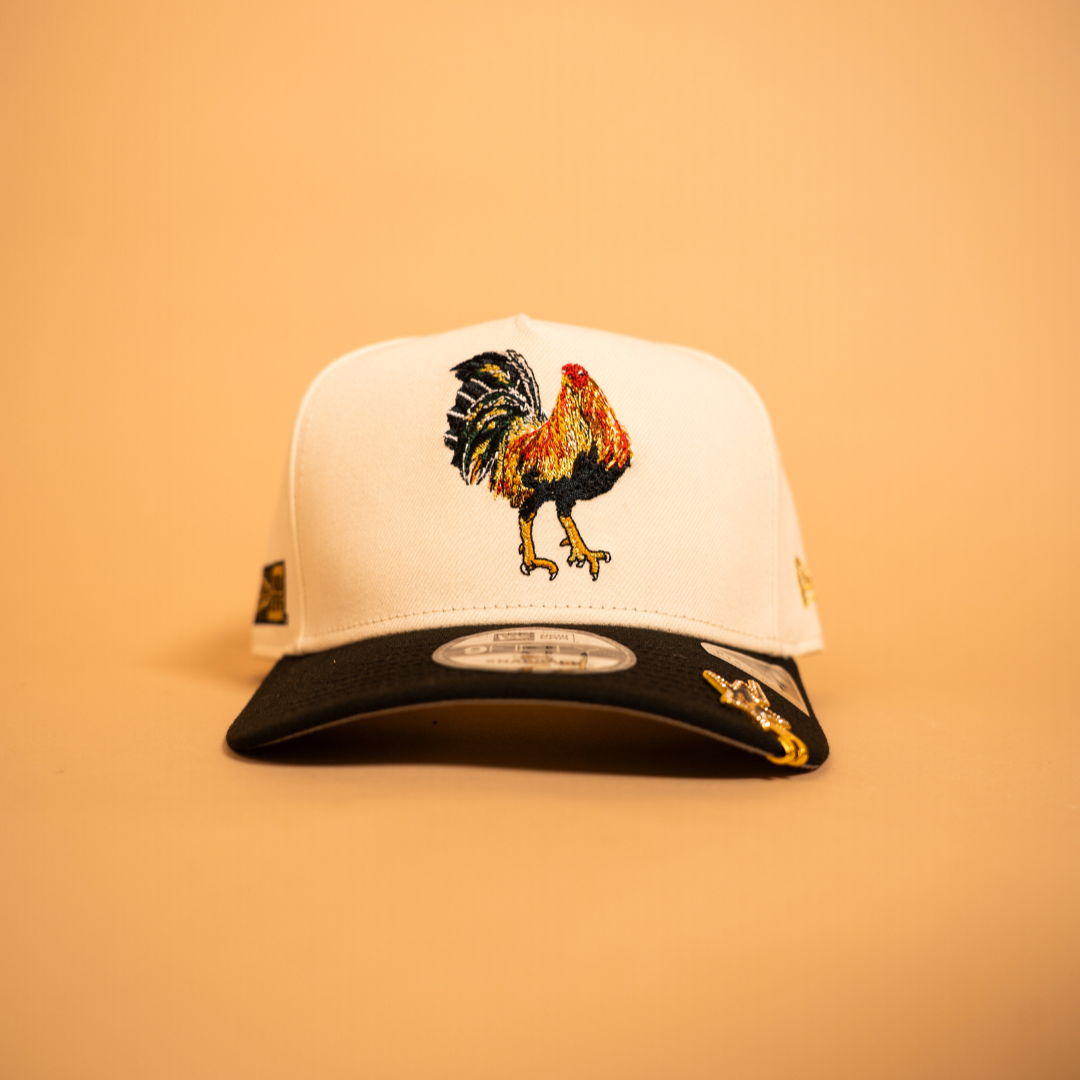 NEW ERA EXCLUSIVE 9FIFTY A-FRAME CHROME/ BLACK "EL GALLO" SNAPBACK W/ NEW ERA SIDE PATCH