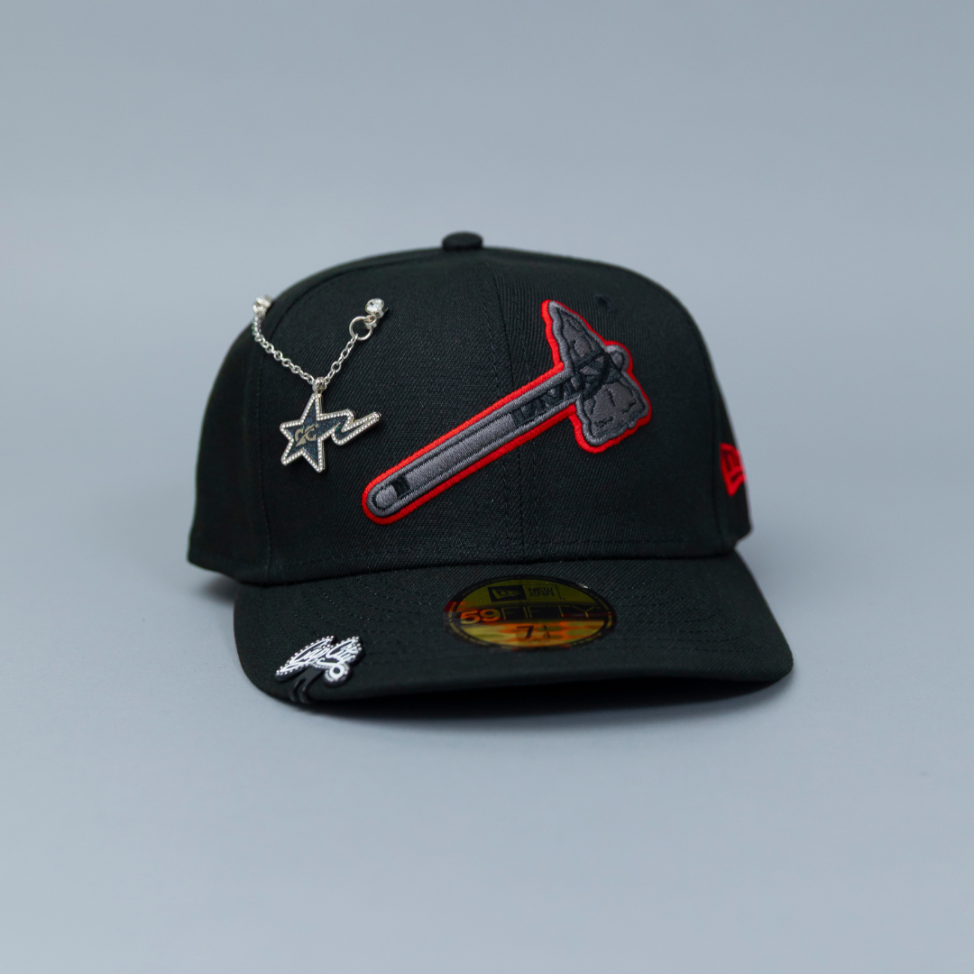 NEW ERA 59FIFTY BLACK ATLANTA BRAVES