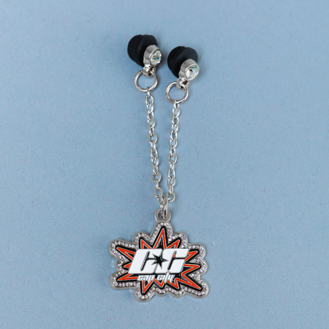*NEW SILVER "CAP CITY" EXPLOSION CHAIN W/ RHINESTONES VERY LIMITED