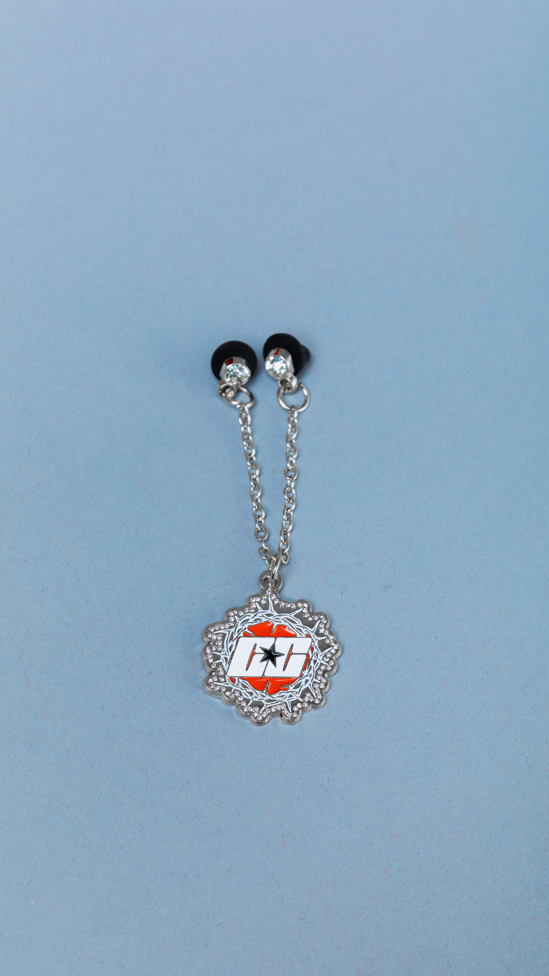 *NEW SILVER "CAP CITY" CROWN OF THORNS CHAIN W/ RHINESTONES VERY LIMITED