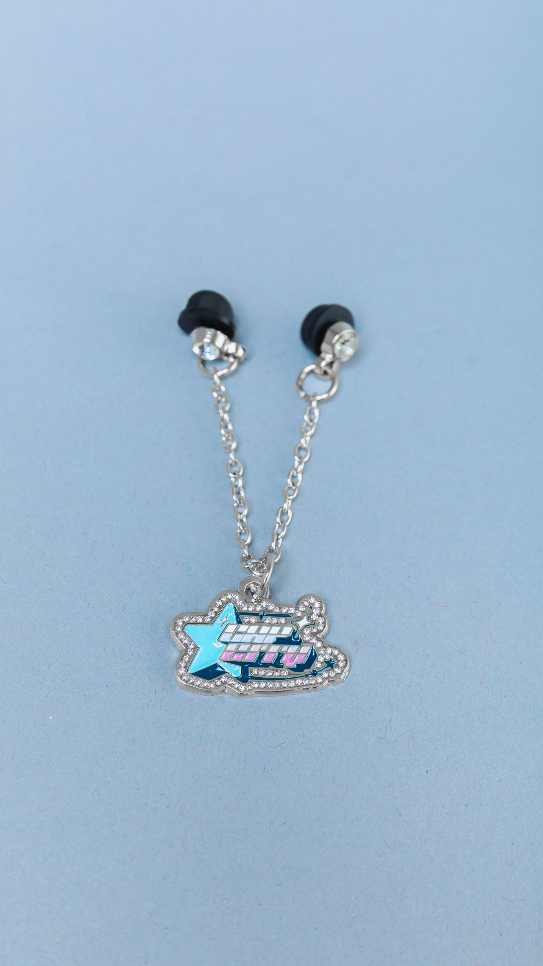 *NEW SILVER "CAP CITY" SHOOTING STAR CHAIN W/ RHINESTONES VERY LIMITED