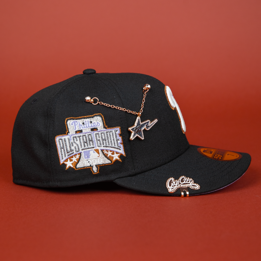 NEW ERA EXCLUSIVE 59FIFTY BLACK PHILADELPHIA PHILLIES W/ 1996 ALL STAR GAME PATCH