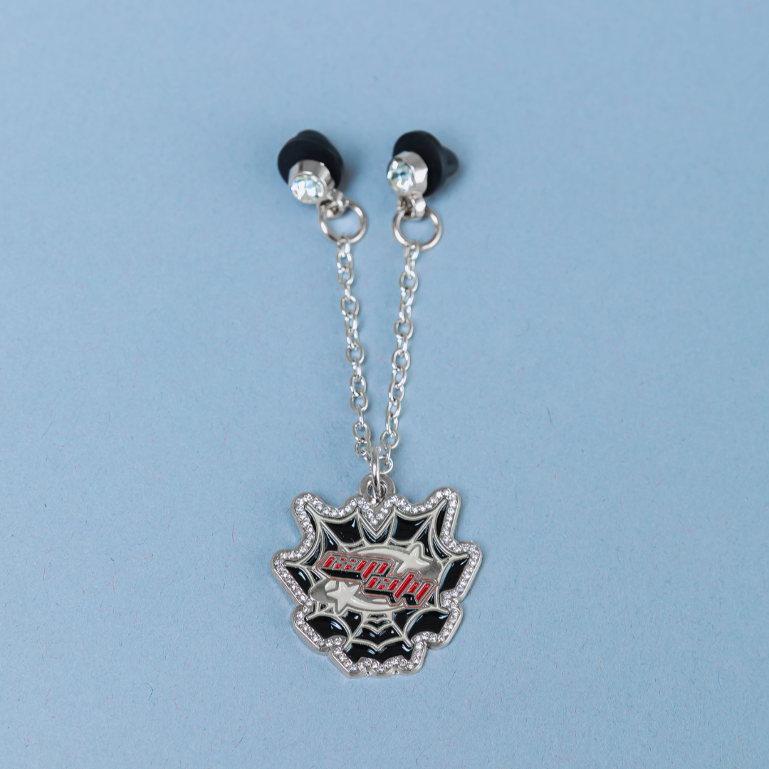 *NEW SILVER "CAP CITY" SPIDER WEB CHAIN W/ RHINESTONES VERY LIMITED