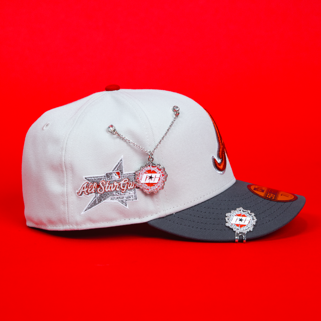 NEW ERA 59FIFTY SMOKE GREY ATLANTA BRAVES W/ ALL STAR GAME SIDE PATCH