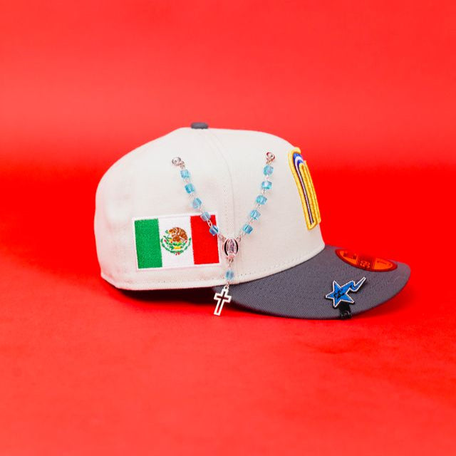 NEW ERA EXCLUSIVE 59FIFTY STONE GREY/ GREY MEXICO 2025 WORLD BASEBALL CLASSIC W/ MEXICO FALG SIDE PATCH