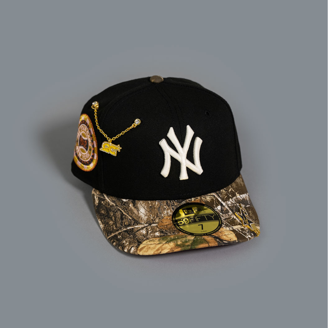 NEW ERA EXCLUSIVE 59FIFTY BLACK/ REALTREE NEW YORK YANKEES W/ 1942 ALL STAR GAME SIDE PATCH