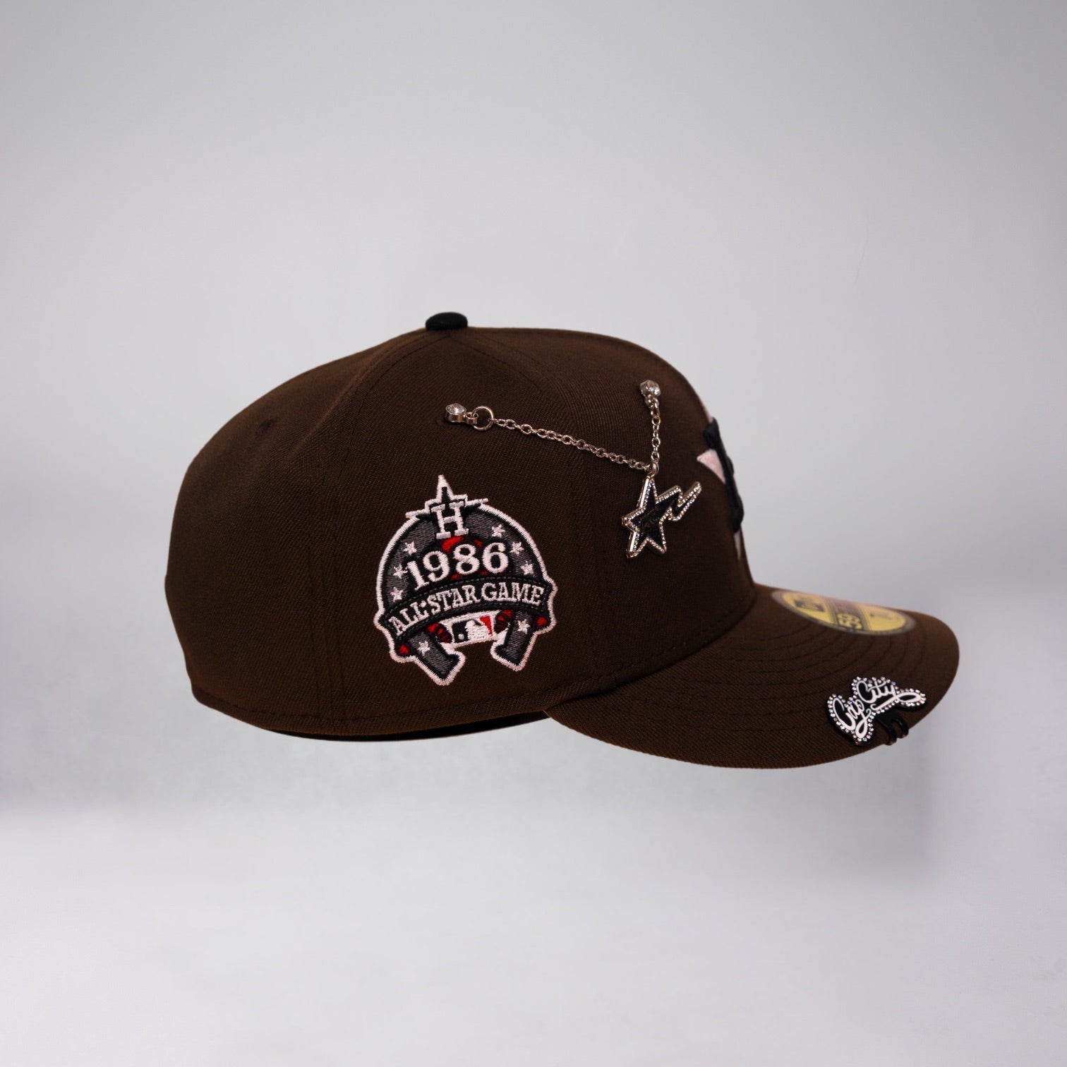 NEW ERA EXCLUSIVE 59FIFTY BROWN HOUSTON ASTROS W/ 35 GREAT YEARS SIDE PATCH
