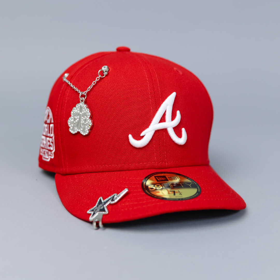 NEW ERA 59FIFTY RED ATLANTA BRAVES W/ WORLD SERIES SIDE PATCH