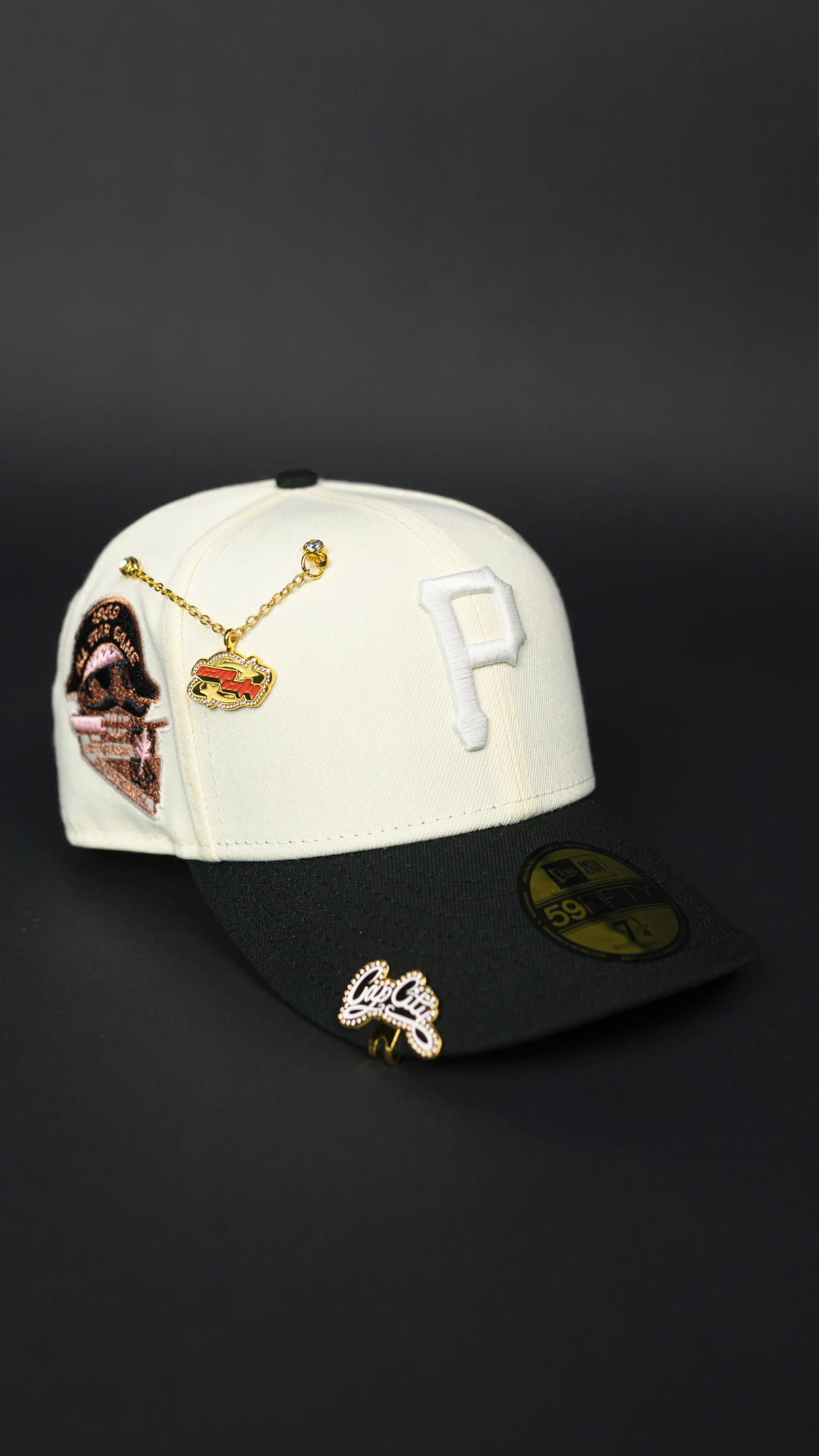 NEW ERA EXCLUSIVE 59FIFTY CHROME/ BLACK PITTSBURGH PIRATES W/ 1959 ALL STAR GAME SIDE PATCH