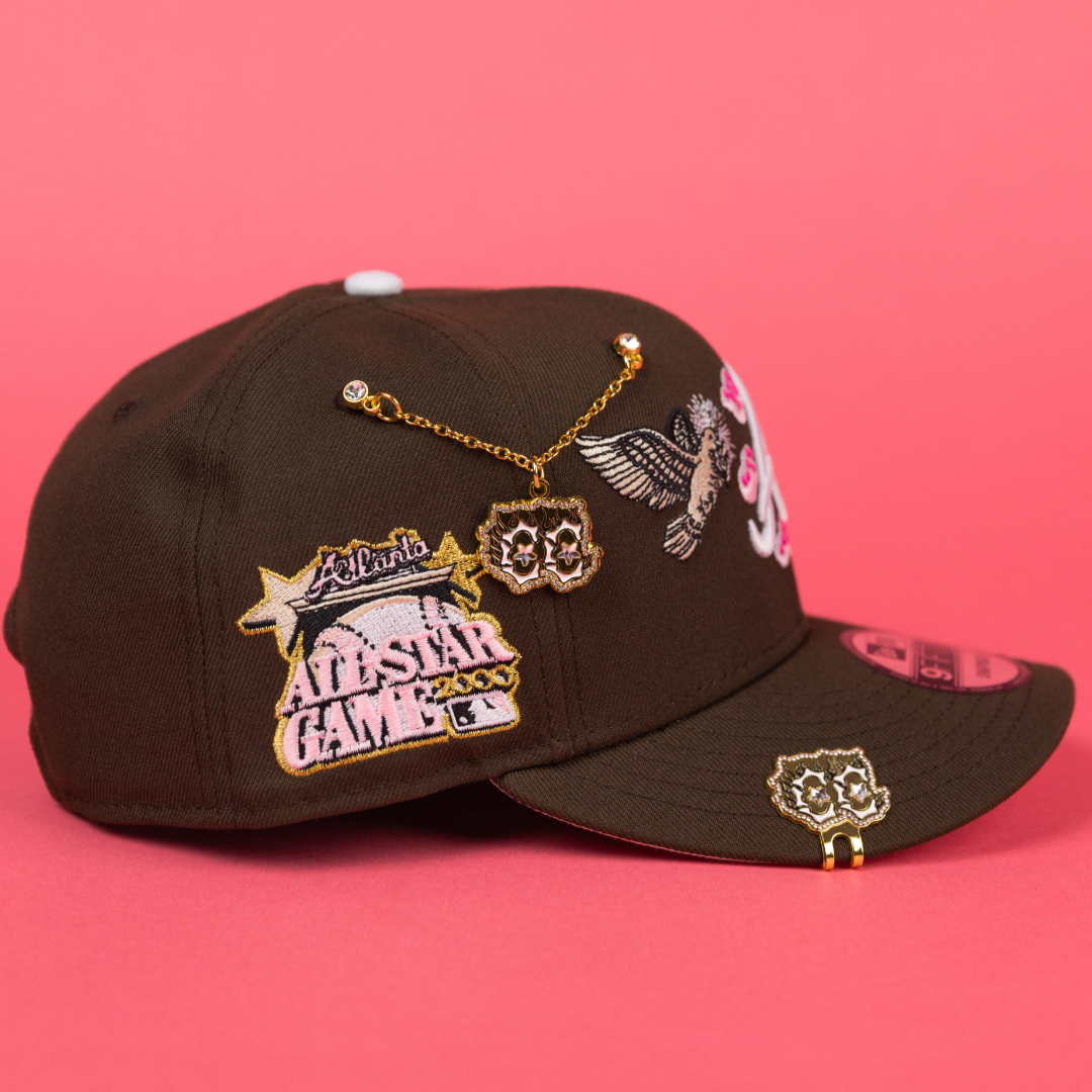 NEW ERA EXCLUSIVE 9FIFTY BROWN ATLANTA BRAVES "HEAVENLY CITY" SNAPBACK W/ 2000 ALL STAR GAME SIDE PATCH