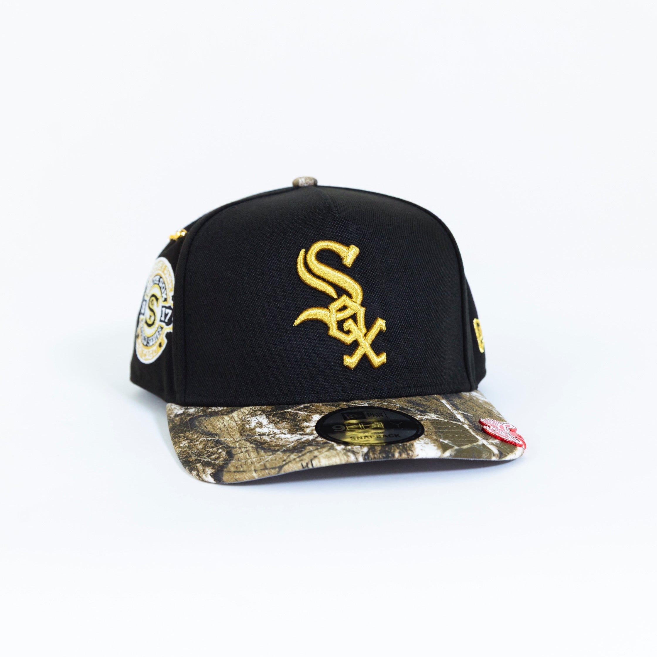 NEW ERA EXCLUSIVE 9FIFTY A-FRAME BLACK/ REALTREE CHICAGO WHITE SOX W/ 1917 WORLD SERIES SIDE PATCH