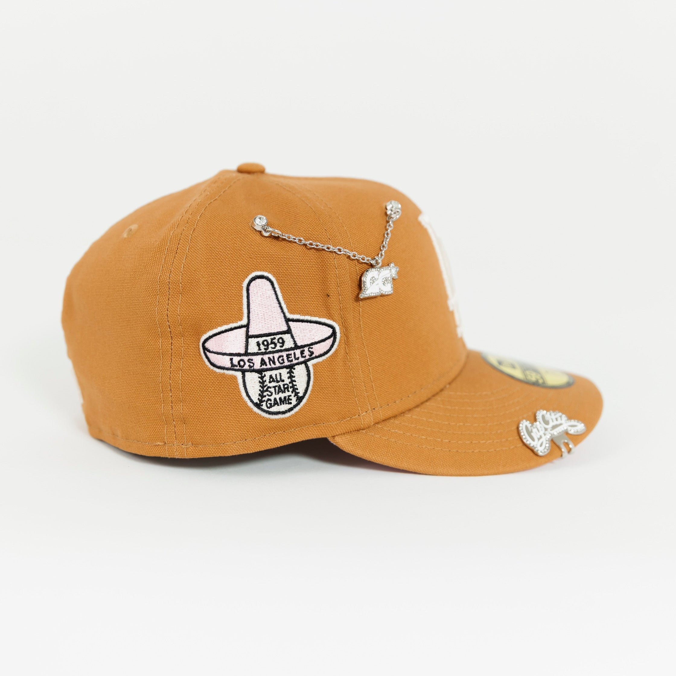NEW ERA 59FIFTY TAN LOS ANGELES DODGERS W/ 1959 ALL STAR GAME SIDE PATCH
