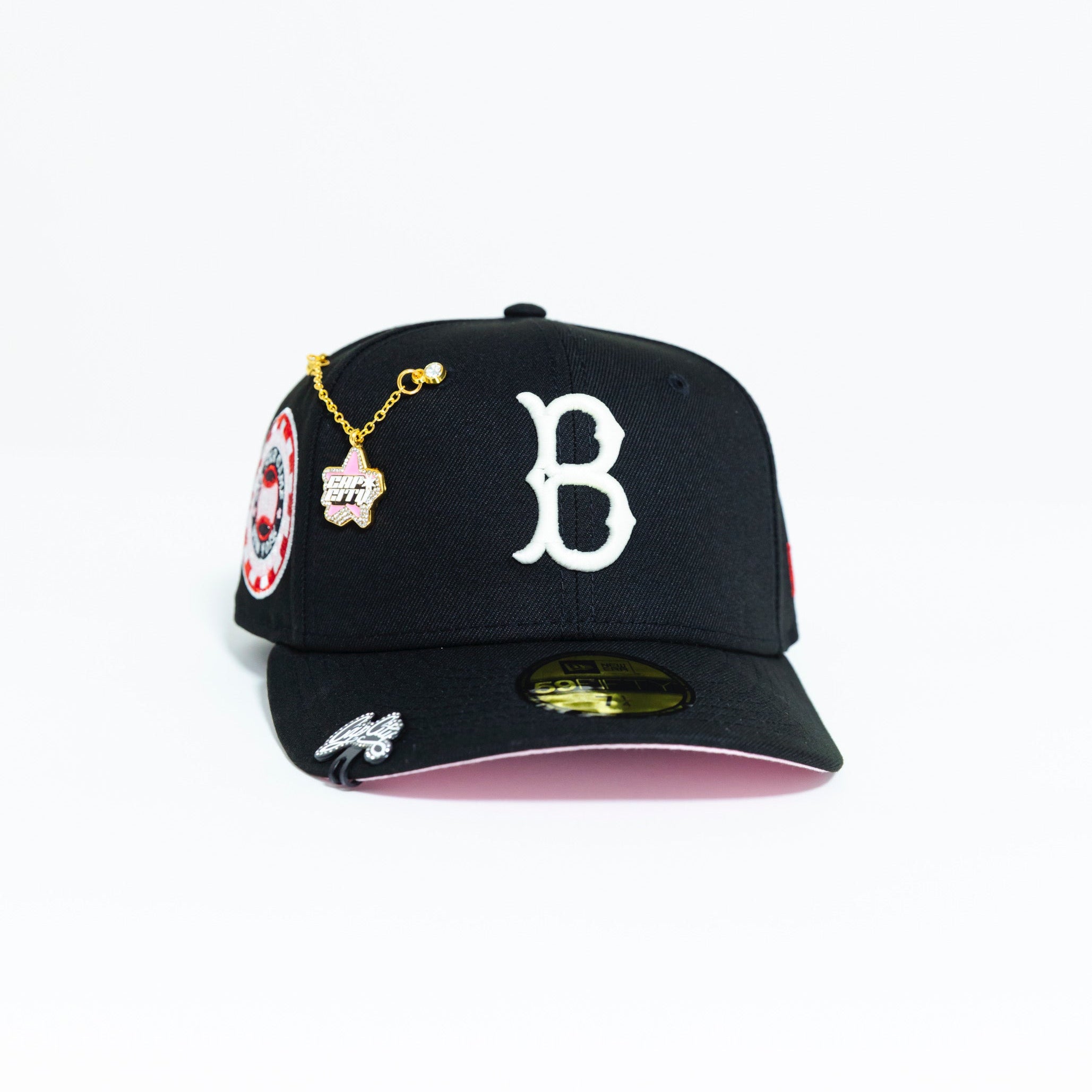 NEW ERA EXCLUSIVE 59FIFTY BLACK BROOKLYN DODGERS W/ 1942 ALL STAR GAME SIDE PATCH