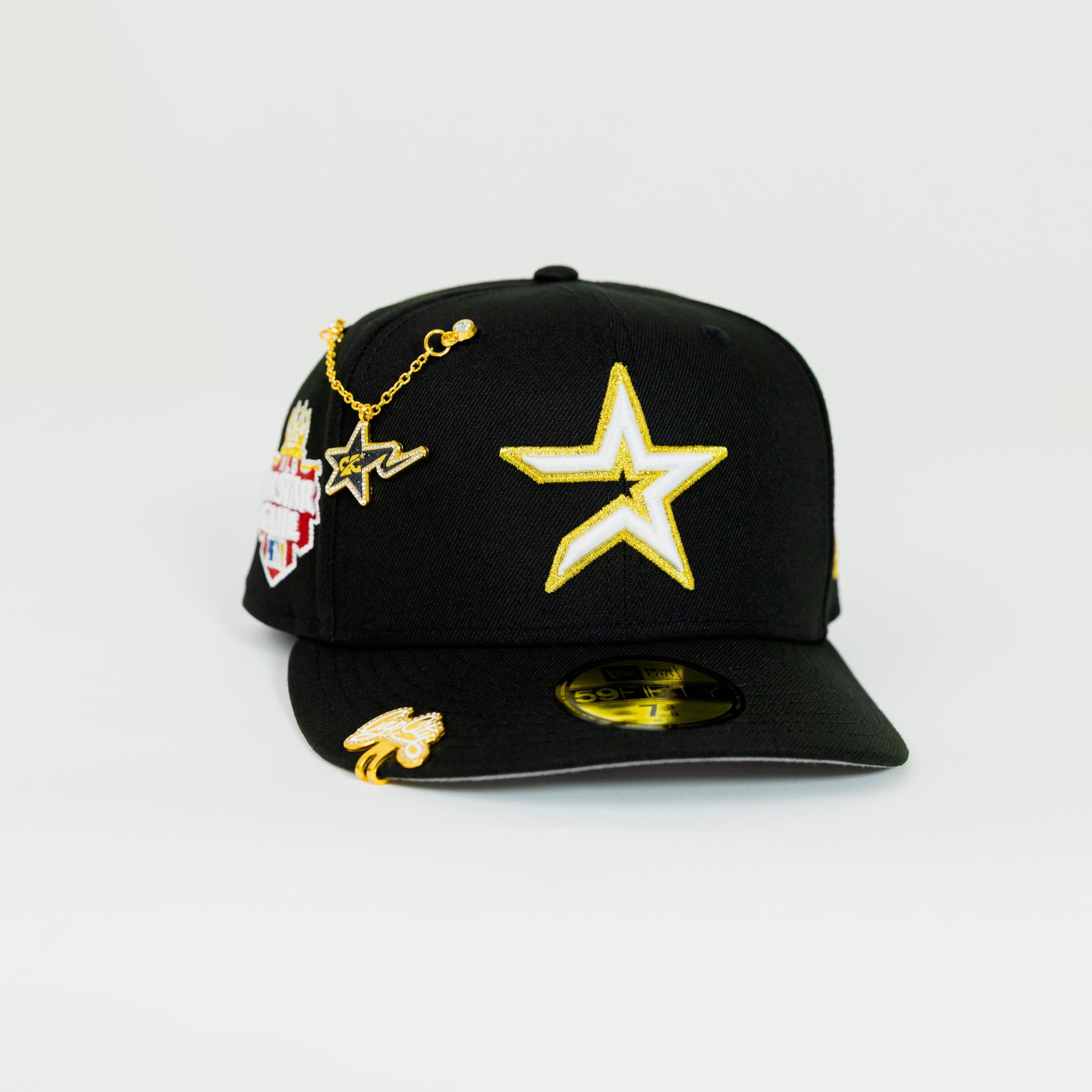 NEW ERA EXCLUSIVE 59FIFTY BLACK HOUSTON ASTROS W/ 2012 WORLD SERIES SIDE PATCH
