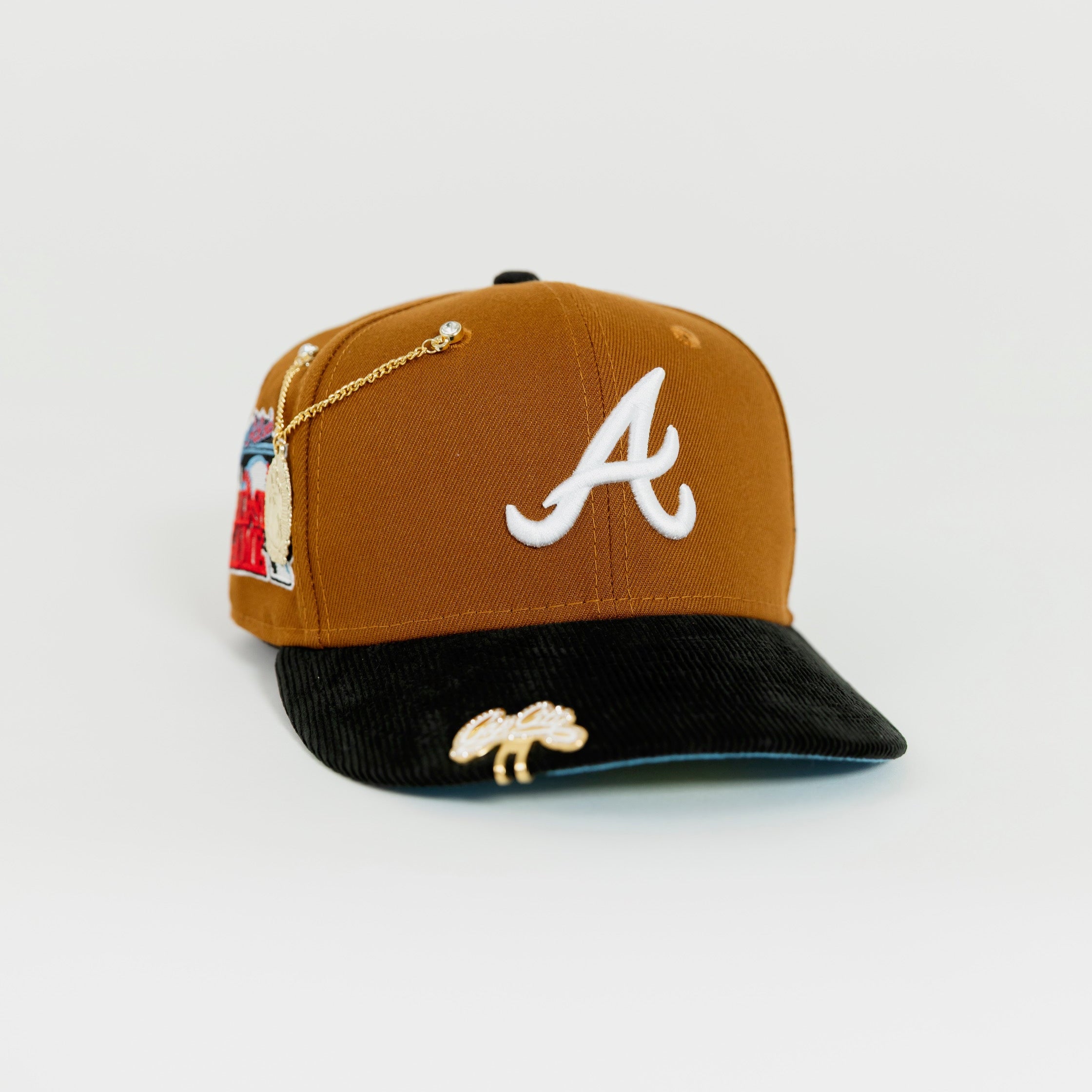 NEW ERA 59FIFTY DARK TAN/ CORDUROY ATLANTA BRAVES W/ 2000 ALL STAR GAME SIDE PATCH