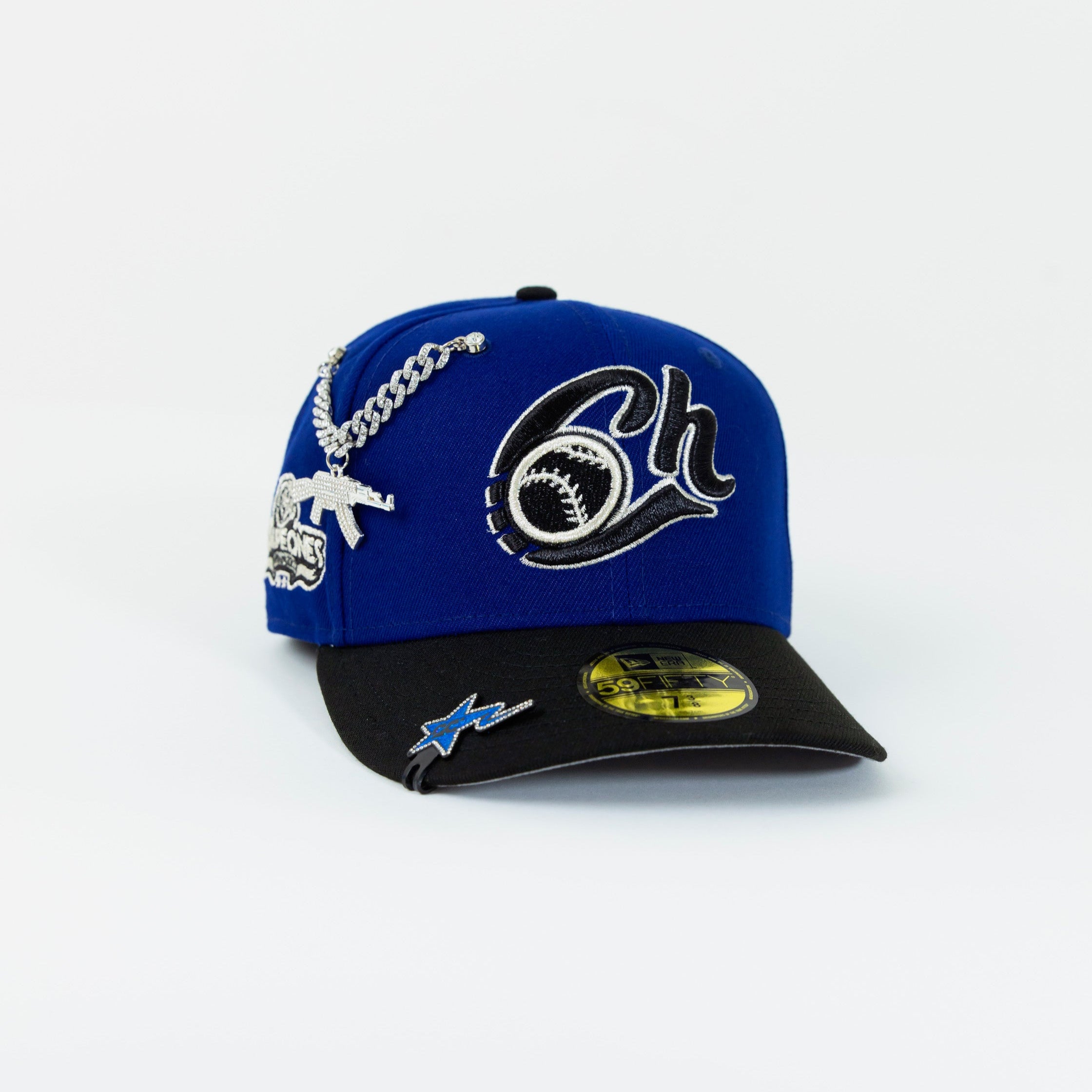 NEW ERA EXCLUSIVE 59FIFTY DARK BLUE/ BLACK CHARROS DE JALISCO W/ CAMPEONES SIDE PATCH