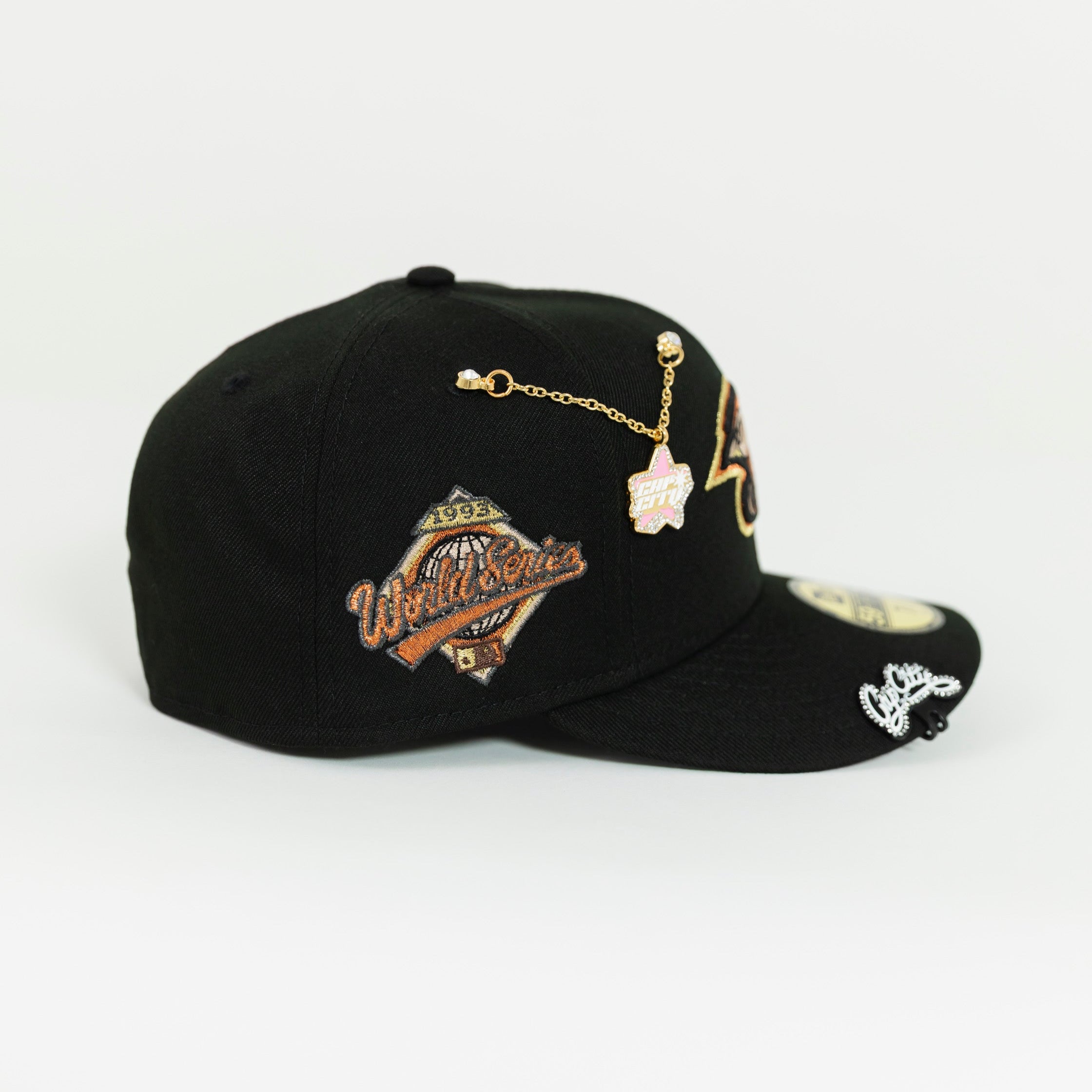 NEW ERA EXCLUSIVE 59FIFTY BLACK TORONTO BLUEJAYS W/ 1995 WORLD SERIES SIDE PATCH
