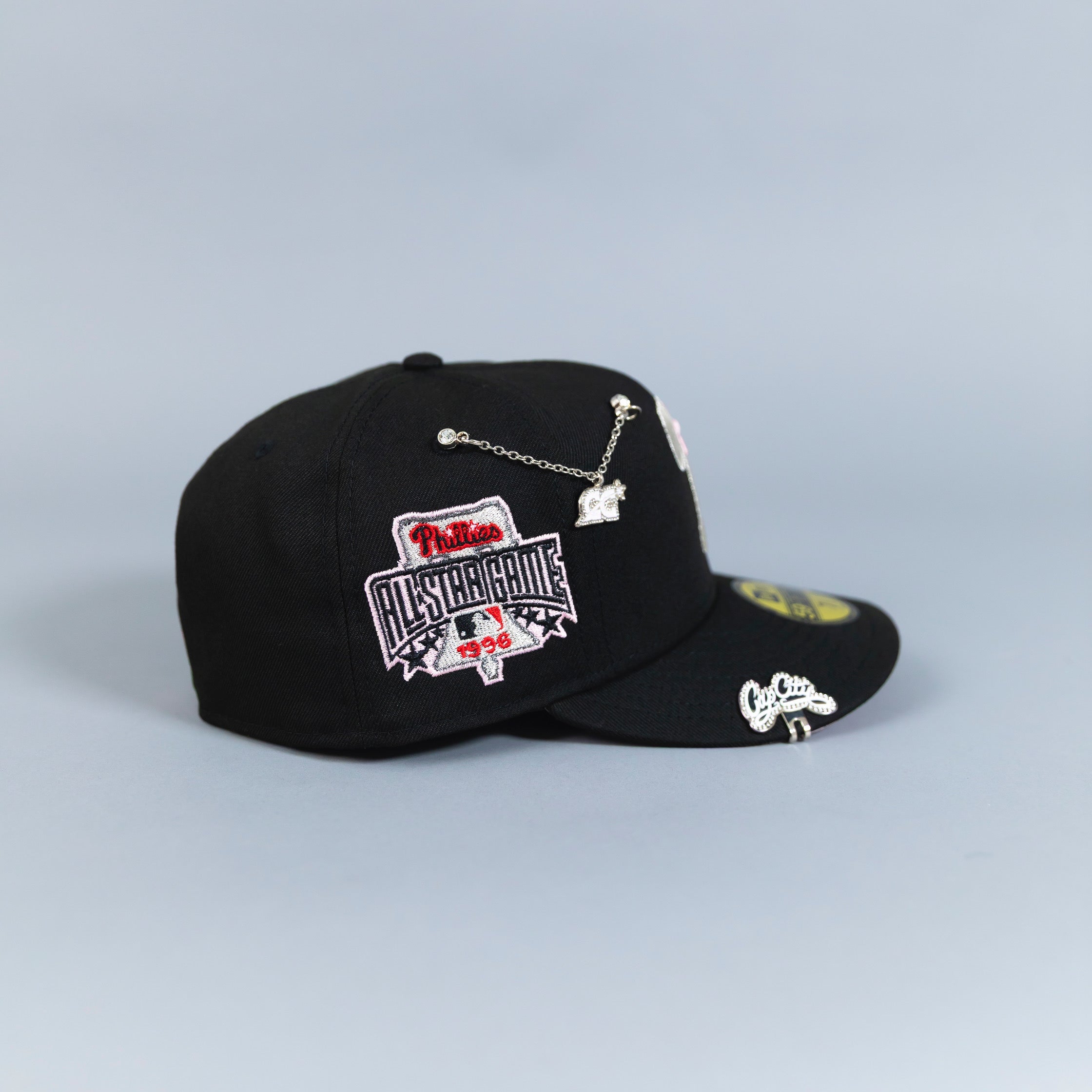 NEW ERA EXCLUSIVE 59FIFTY BLACK PHILADELPHIA PHILLIES W/ 1996 ALL STAR GAME PATCH