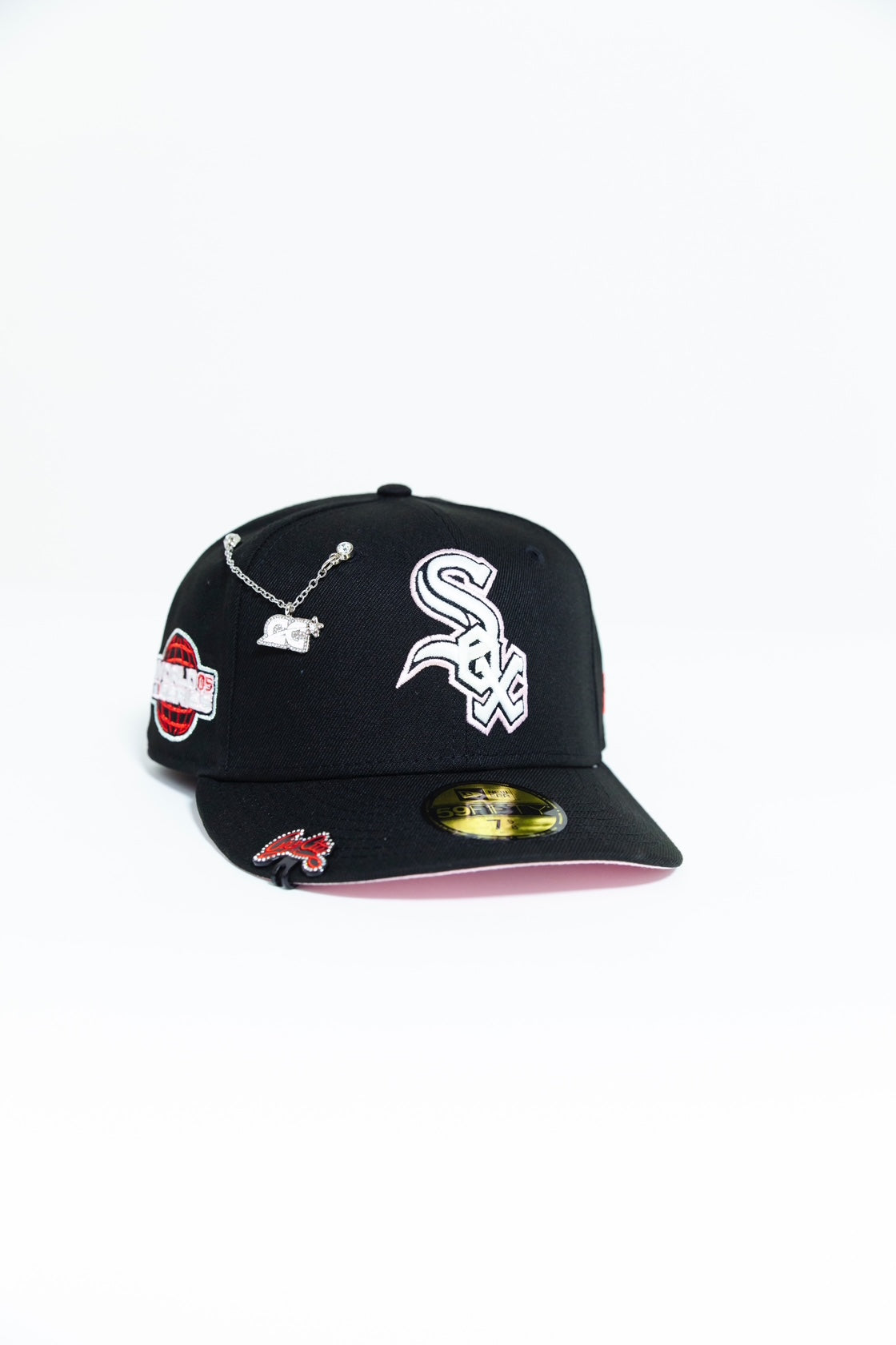 NEW ERA EXCLUSIVE 59FIFTY BLACK CHICAGO WHITE SOX W/ 2005 WORLD SERIES SIDE PATCH