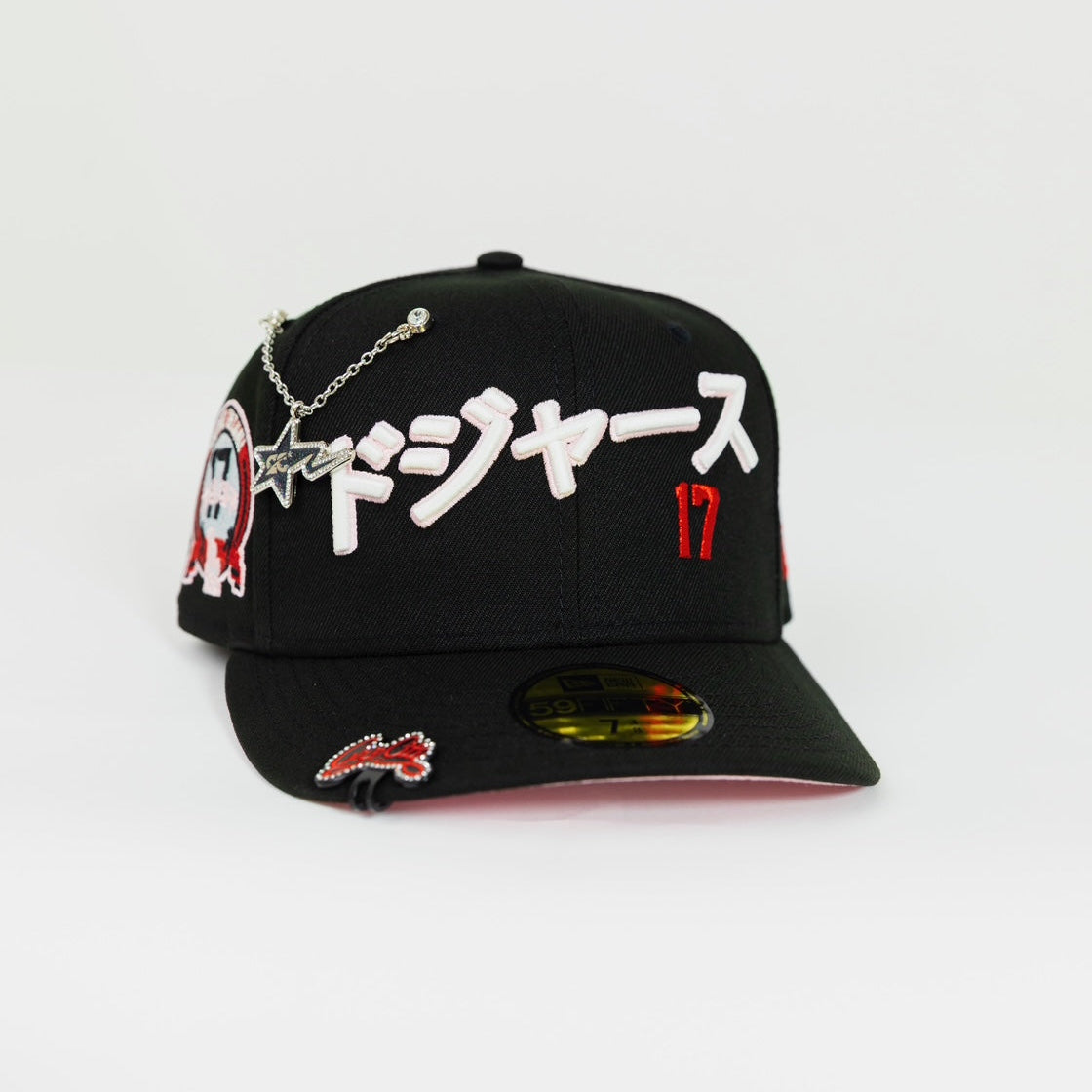 NEW ERA 59FIFTY BLACK LOS ANGELES DODGERS JAPANESE SCRIPT W/ "SHOHEI OHTANI" SIDE PATCH