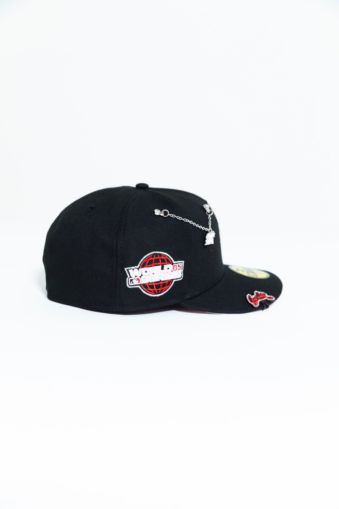 NEW ERA EXCLUSIVE 59FIFTY BLACK CHICAGO WHITE SOX W/ 2005 WORLD SERIES SIDE PATCH