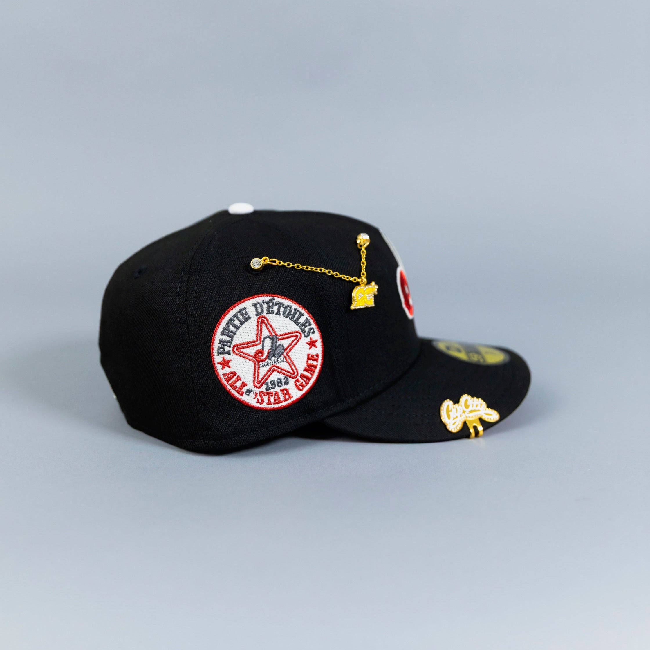 NEW ERA EXCLUSIVE 59FIFTY BLACK MONTREAL EXPOS W/ 1982 SIDE PATCH
