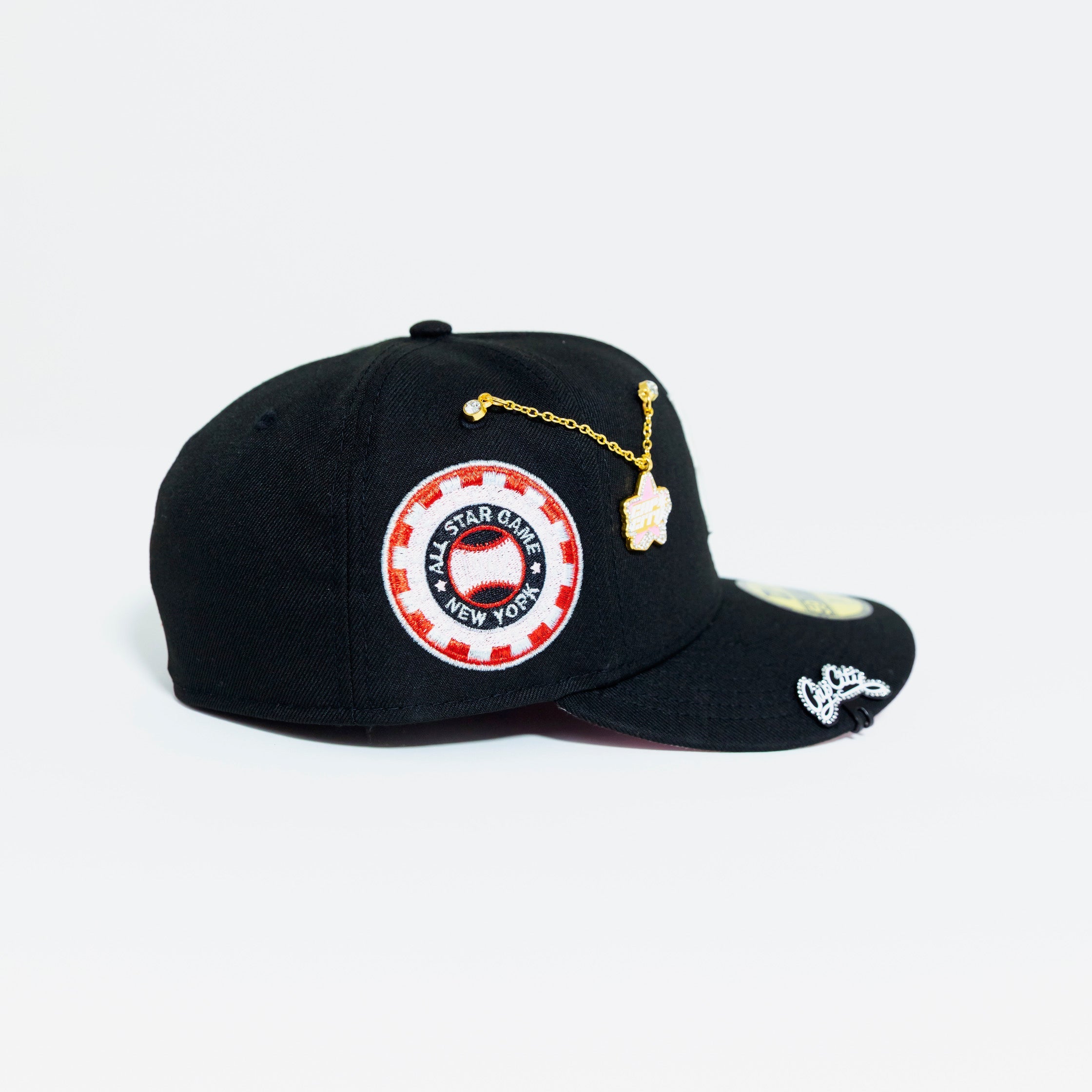 NEW ERA EXCLUSIVE 59FIFTY BLACK BROOKLYN DODGERS W/ 1942 ALL STAR GAME SIDE PATCH