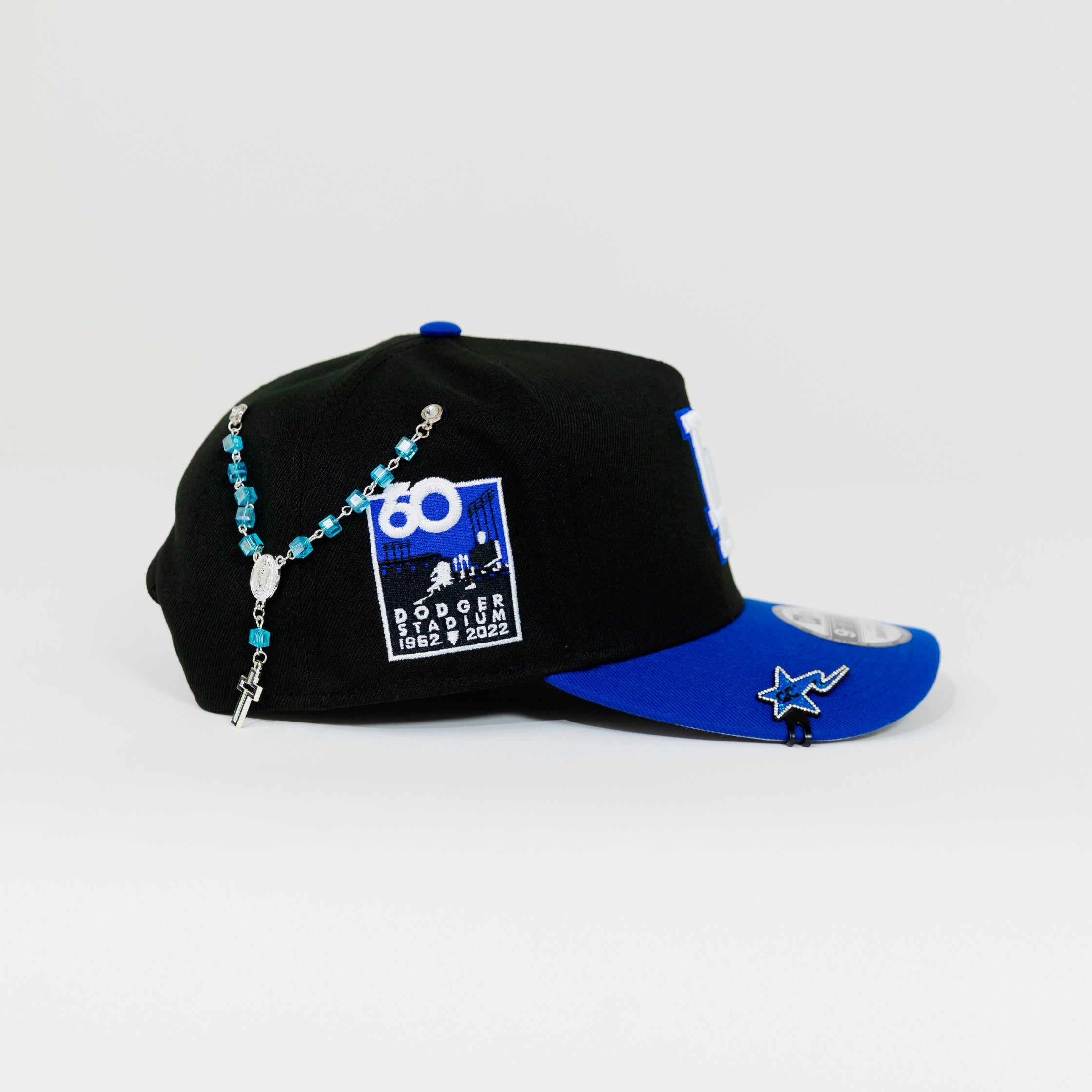 NEW ERA EXCLUSIVE 9FIFTY A-FRAME BLACK/ BLUE LOS ANGELES DODGERS W/ "DODGER STADIUM" SIDE PATCH