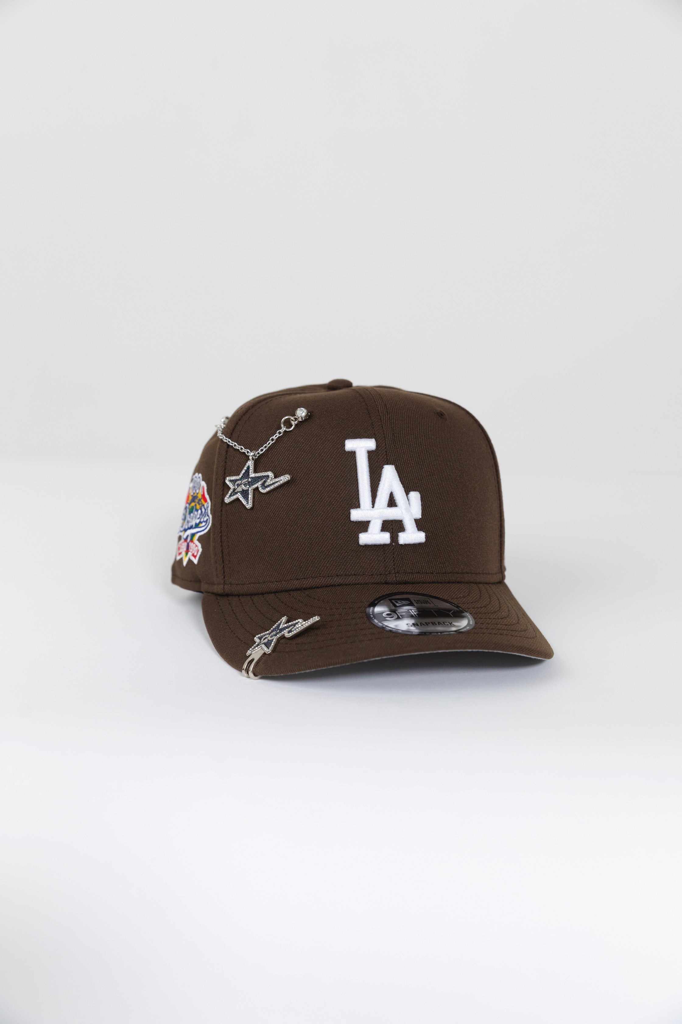 NEW ERA EXCLUSIVE 9FIFTY WALNUT LOS ANGELES DODGERS SNAPBACK W/ 100TH ANNIVERSARY SIDE PATCH