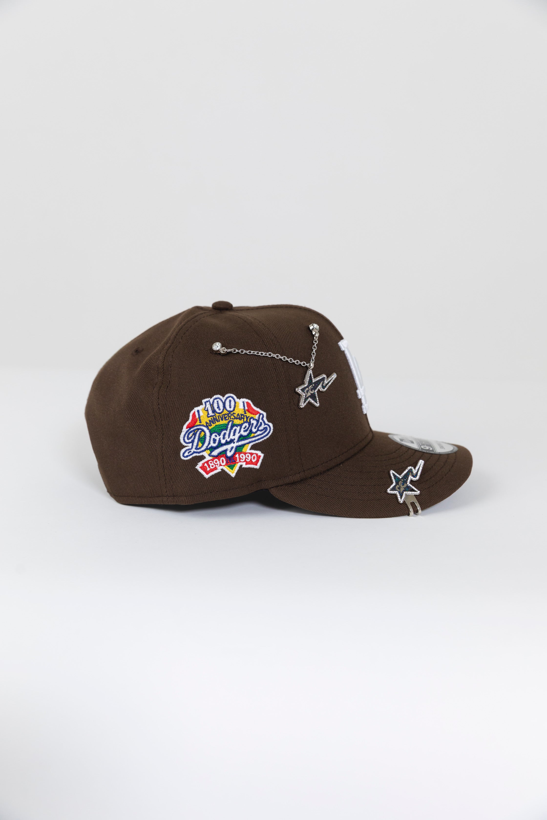 NEW ERA EXCLUSIVE 9FIFTY WALNUT LOS ANGELES DODGERS SNAPBACK W/ 100TH ANNIVERSARY SIDE PATCH