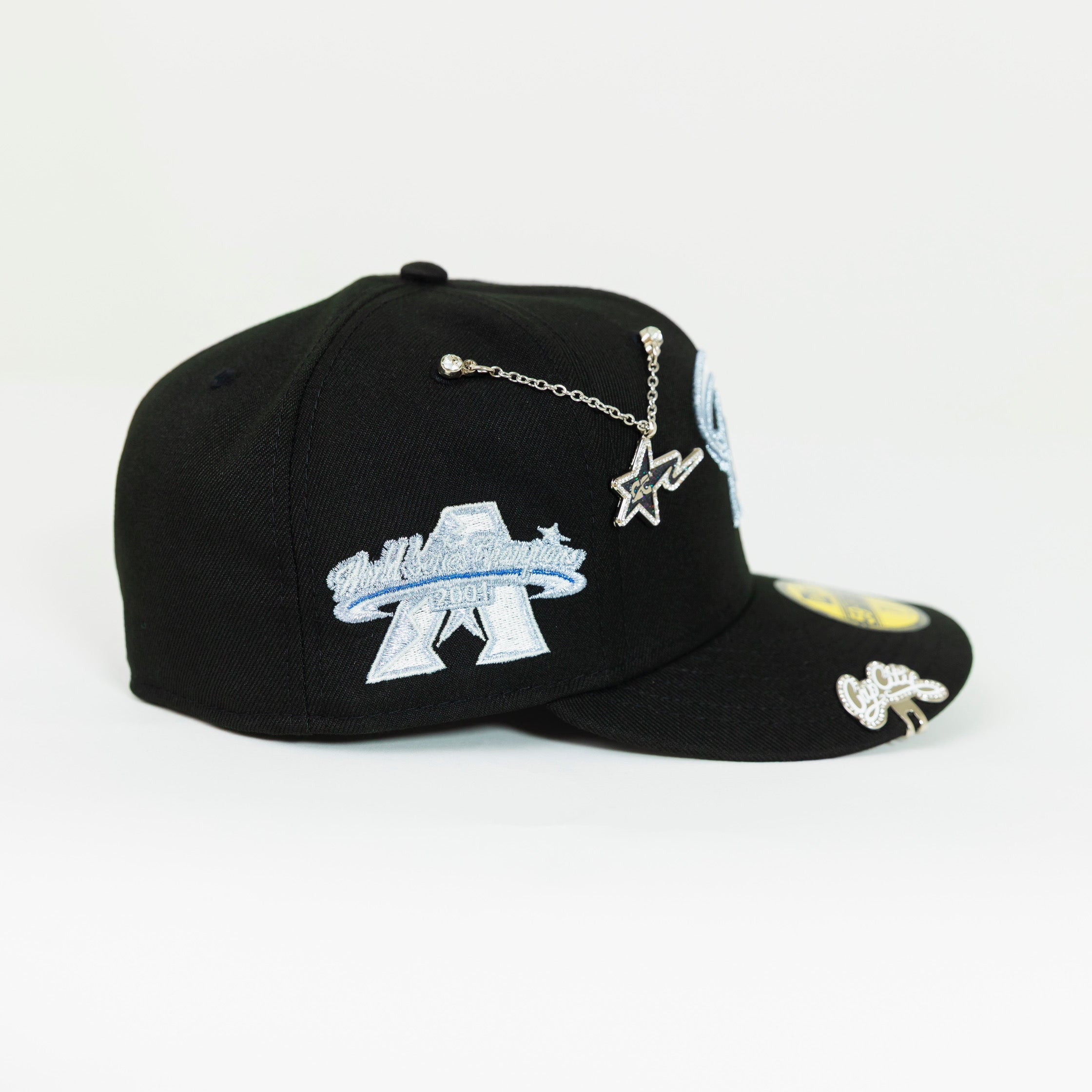 NEW ERA EXCLUSIVE 59FIFTY BLACK ARIZONA DIAMONDBACKS W/ 2001 WORLD SERIES CHAMPIONS SIDE PATCH
