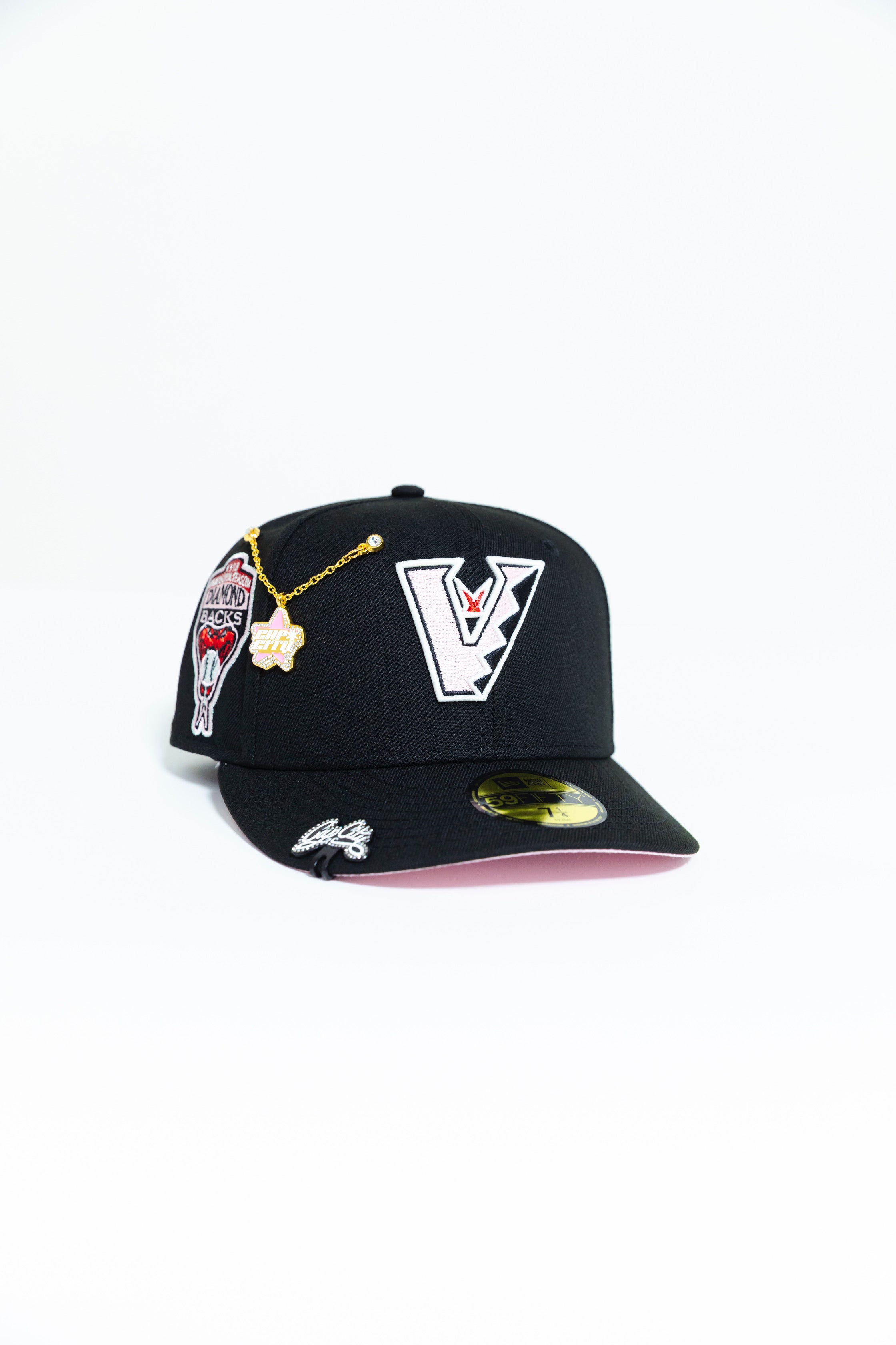 NEW ERA EXCLUSIVE 59FIFTY BLACK UPSIDE DOWN ARIZONA DIAMONDBACKS W/ 1998 INAUGURAL SEASON SIDE PATCH