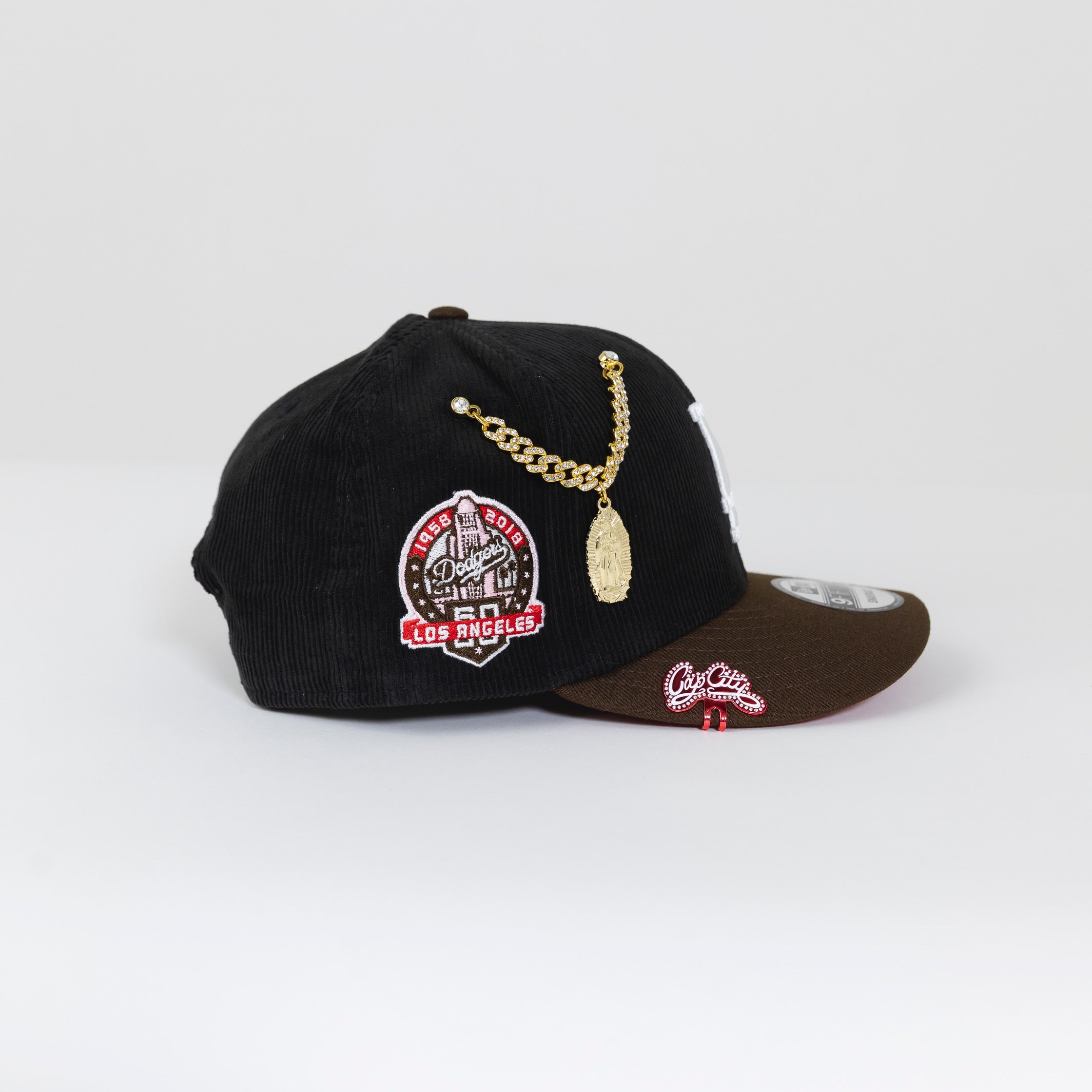 NEW ERA EXCLUSIVE 9FIFTY CORDUROY/ WALNUT LOS ANGELES DODGERS SNAPBACK W/ 60TH ANNIVERSARY PATCH