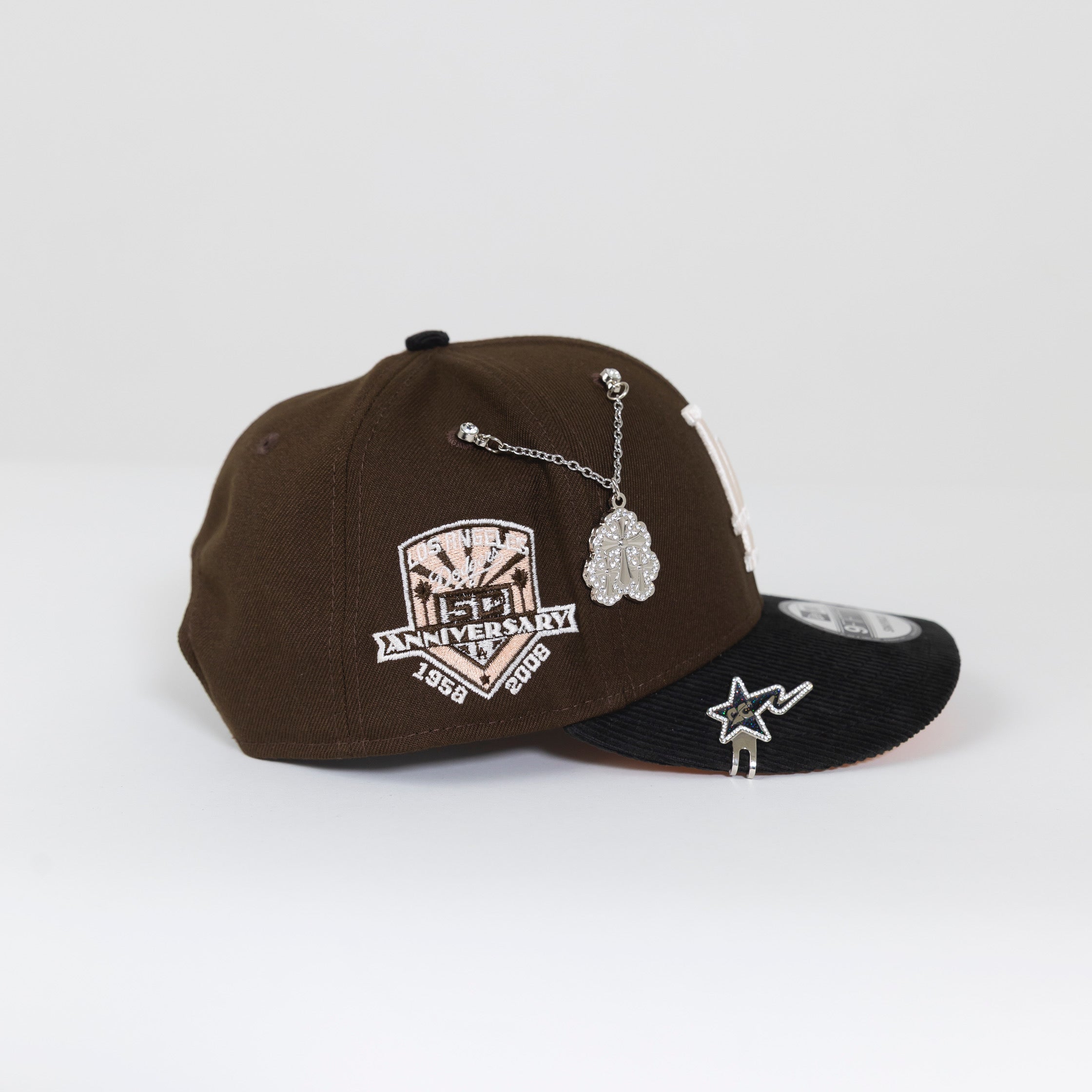 NEW ERA EXCLUSIVE 9FIFTY BROWN/ CORDUROY LOS ANGELES DODGERS SNAPBACK W/ 50TH ANNIVERSARY PATCH