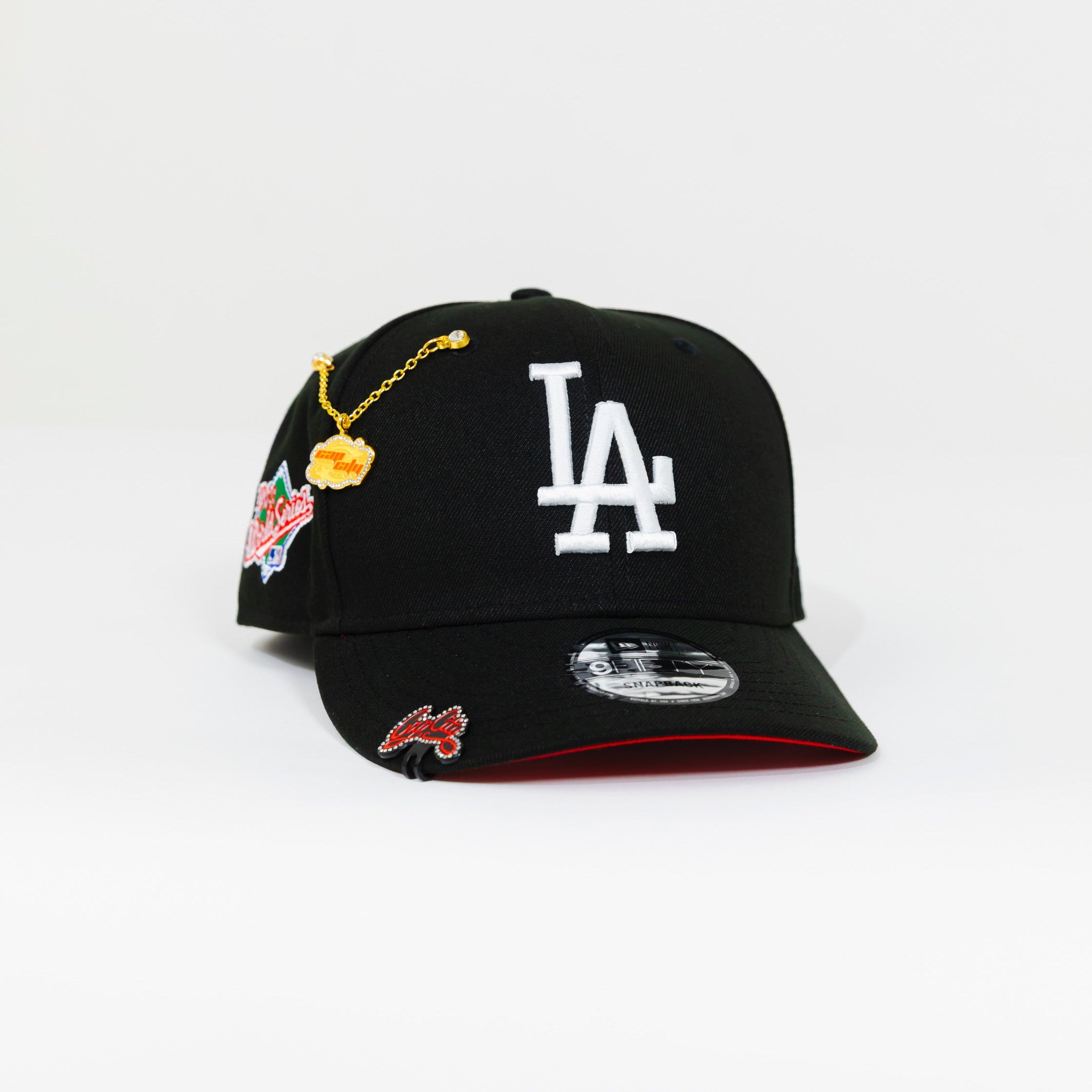 NEW ERA EXCLUSIVE 9FIFTY BLACK LOS ANGELES DODGERS SNAPBACK W/ 1988 WORLD SERIES SIDE PATCH